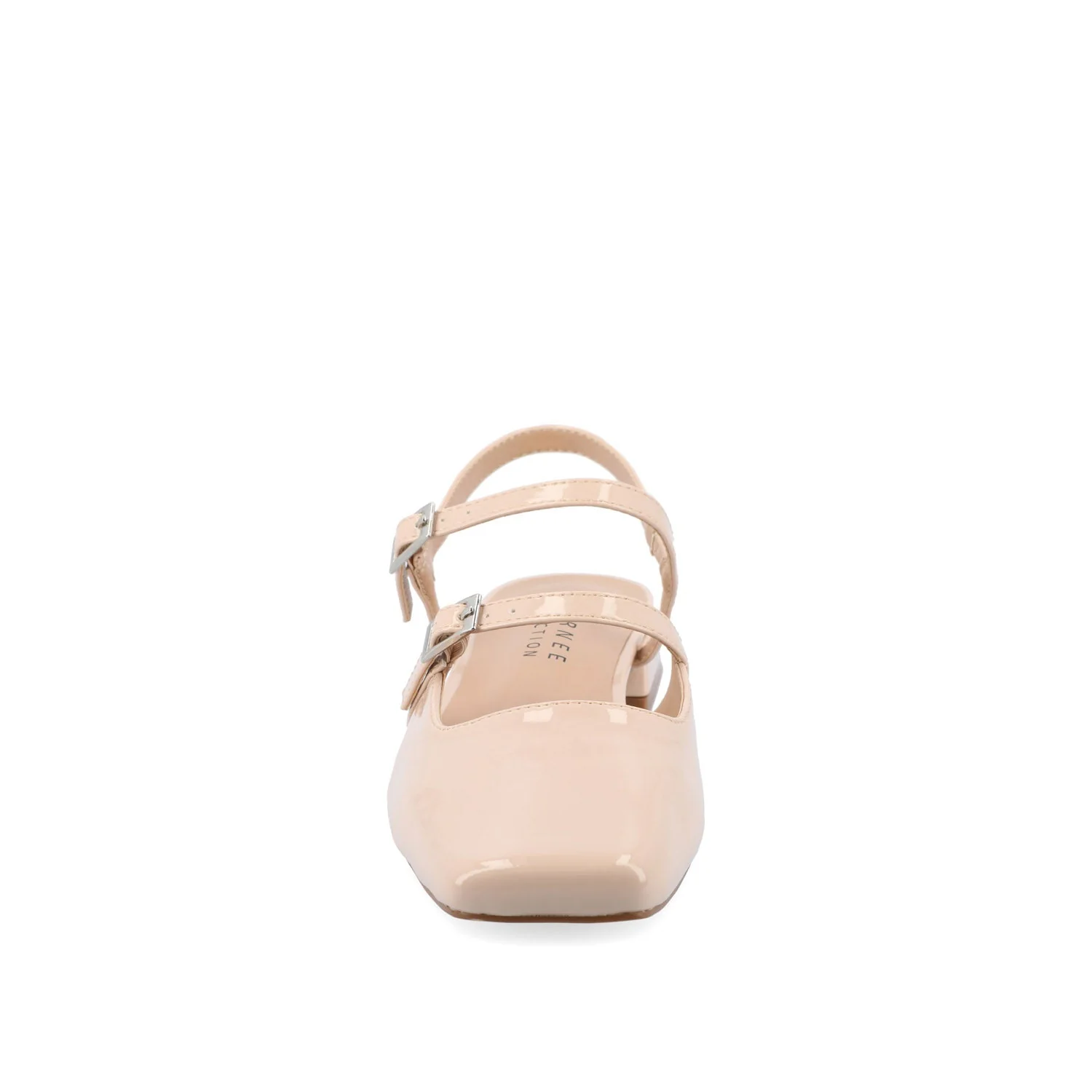 GRETCHENN HEELED FLATS IN PATENT - Beige - Image 5