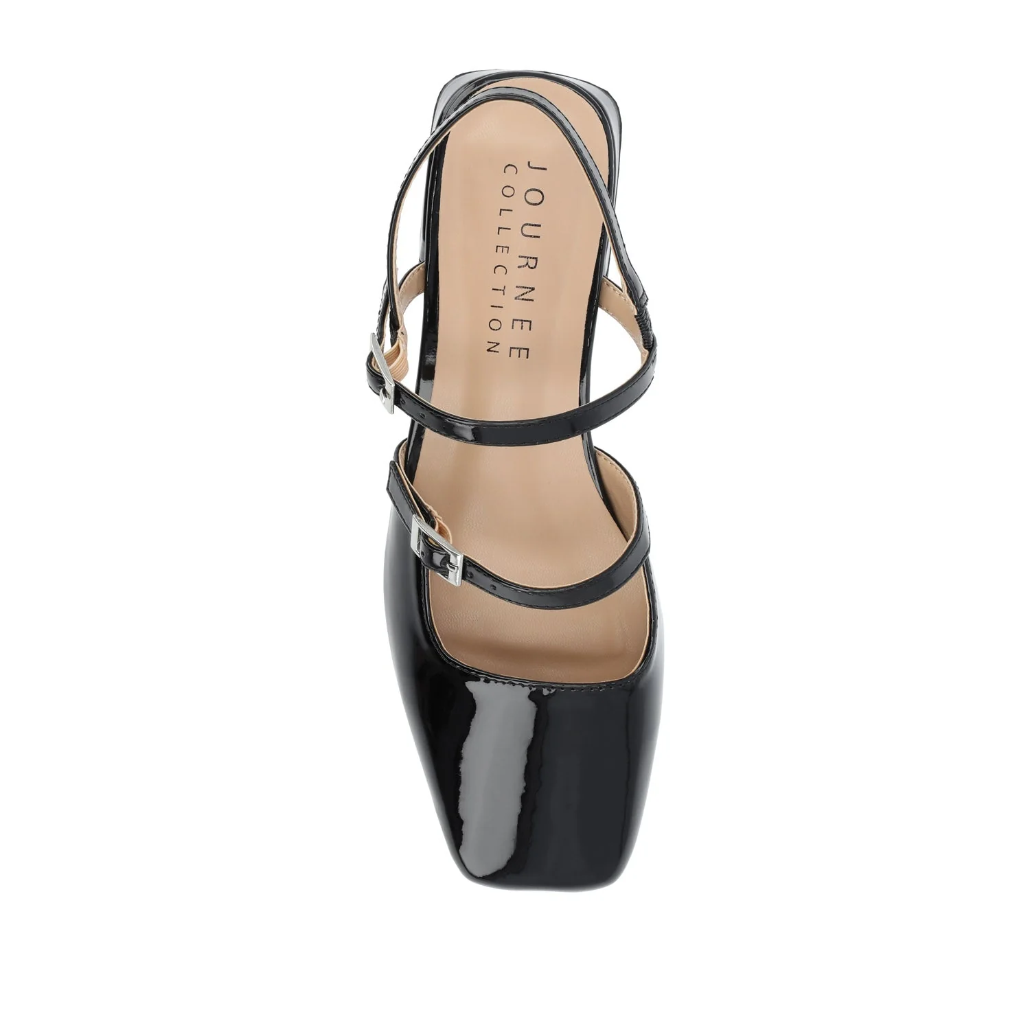 GRETCHENN HEELED FLATS IN PATENT - Black - Image 6