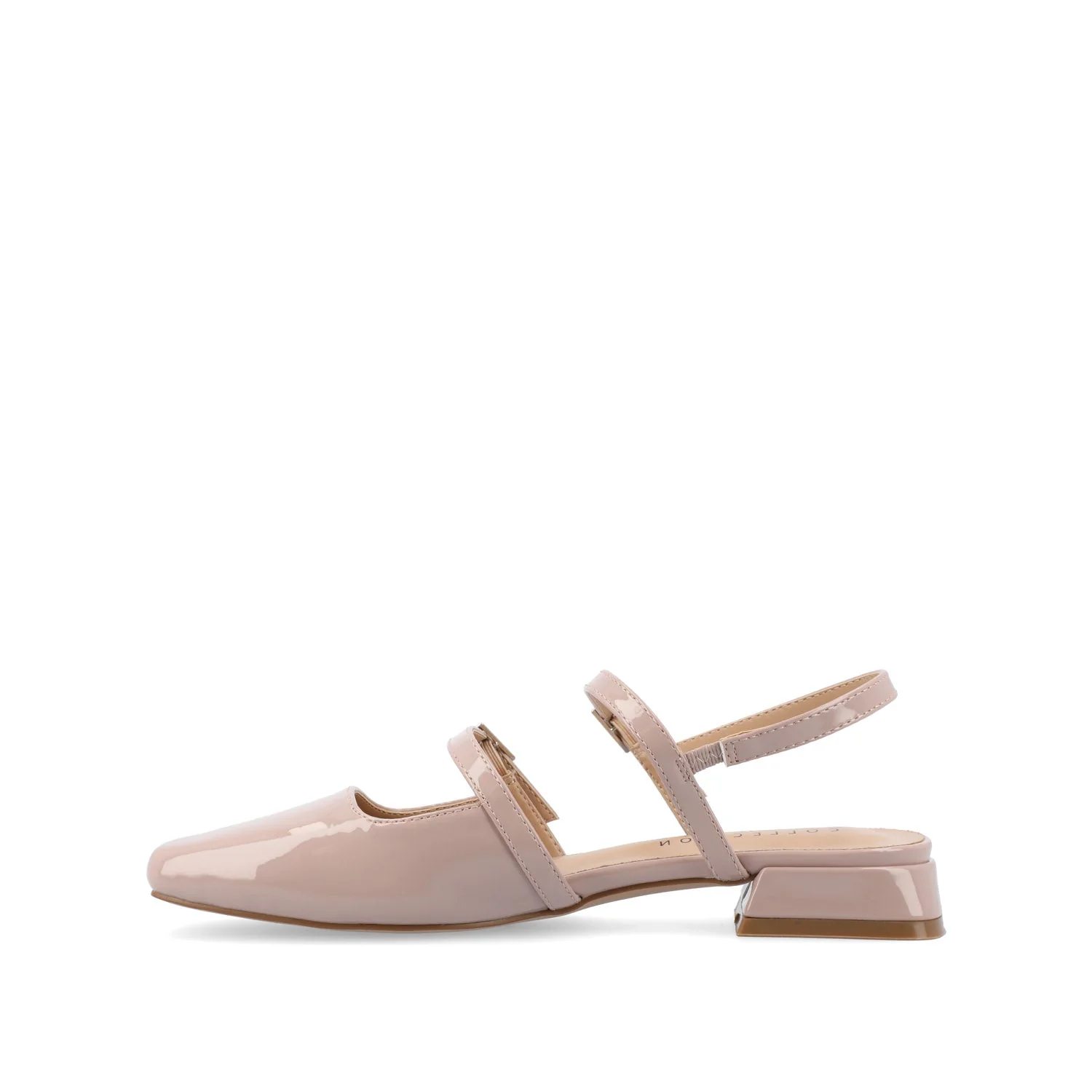 GRETCHENN HEELED FLATS IN PATENT - Blush - Image 3