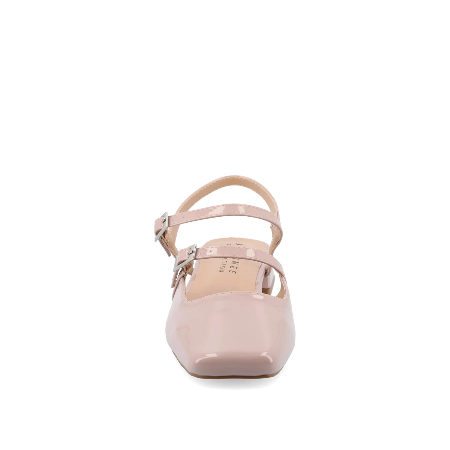 GRETCHENN HEELED FLATS IN PATENT - Blush - Image 5