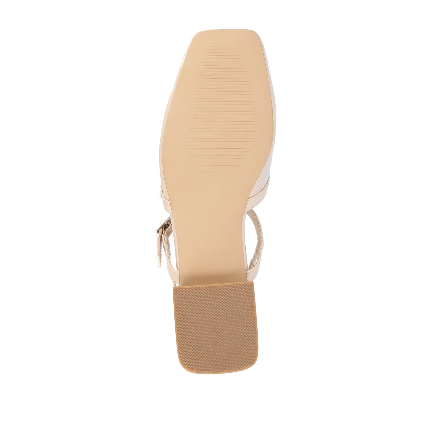 GRETCHENN HEELED FLATS IN PATENT IN WIDE - Beige - Image 8