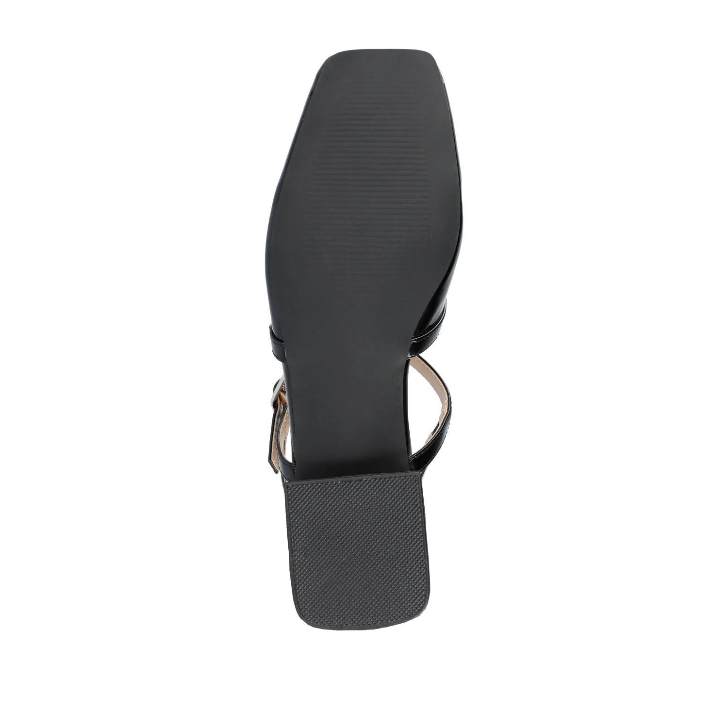GRETCHENN HEELED FLATS IN PATENT IN WIDE - Black - Image 8