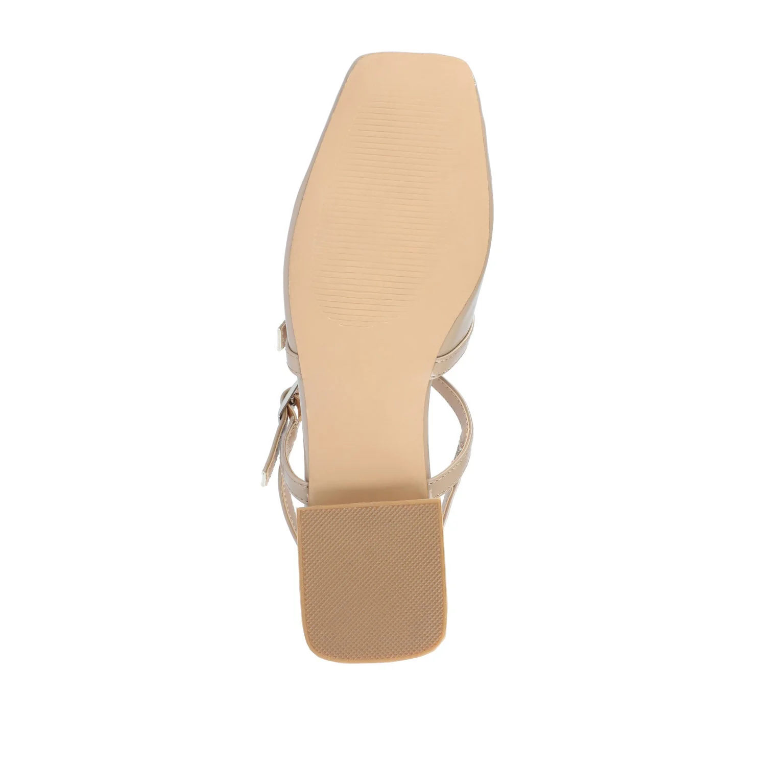 GRETCHENN HEELED FLATS IN PATENT IN WIDE - Taupe - Image 8