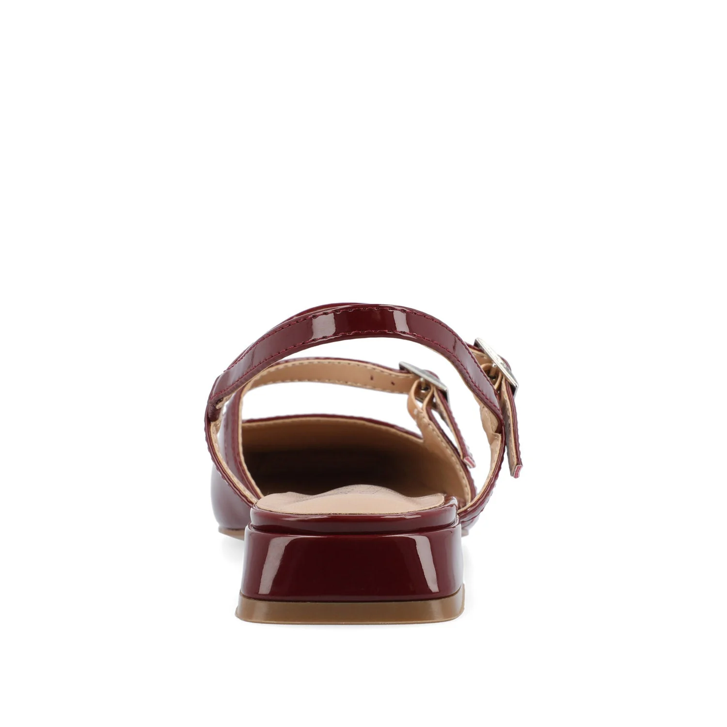 GRETCHENN HEELED FLATS IN PATENT IN WIDE - Wine - Image 8