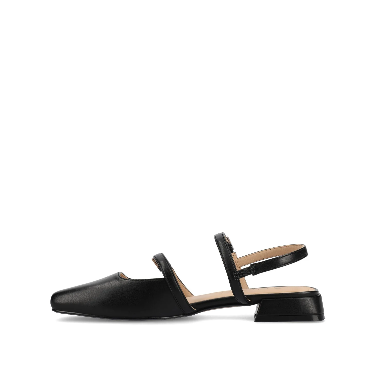 GRETCHENN HEELED FLATS IN VEGAN LEATHER - Black PU - Image 3