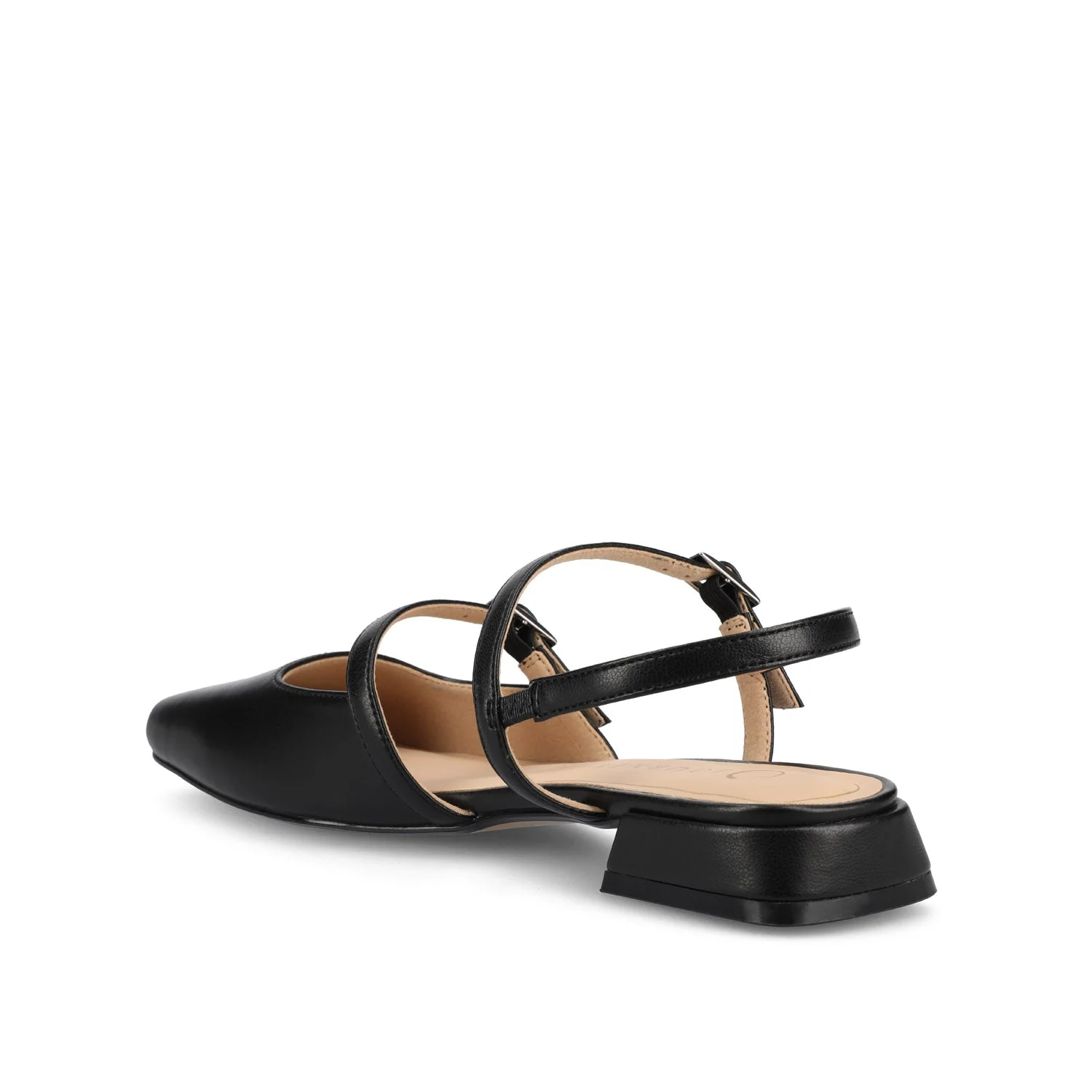 GRETCHENN HEELED FLATS IN VEGAN LEATHER - Black PU - Image 4