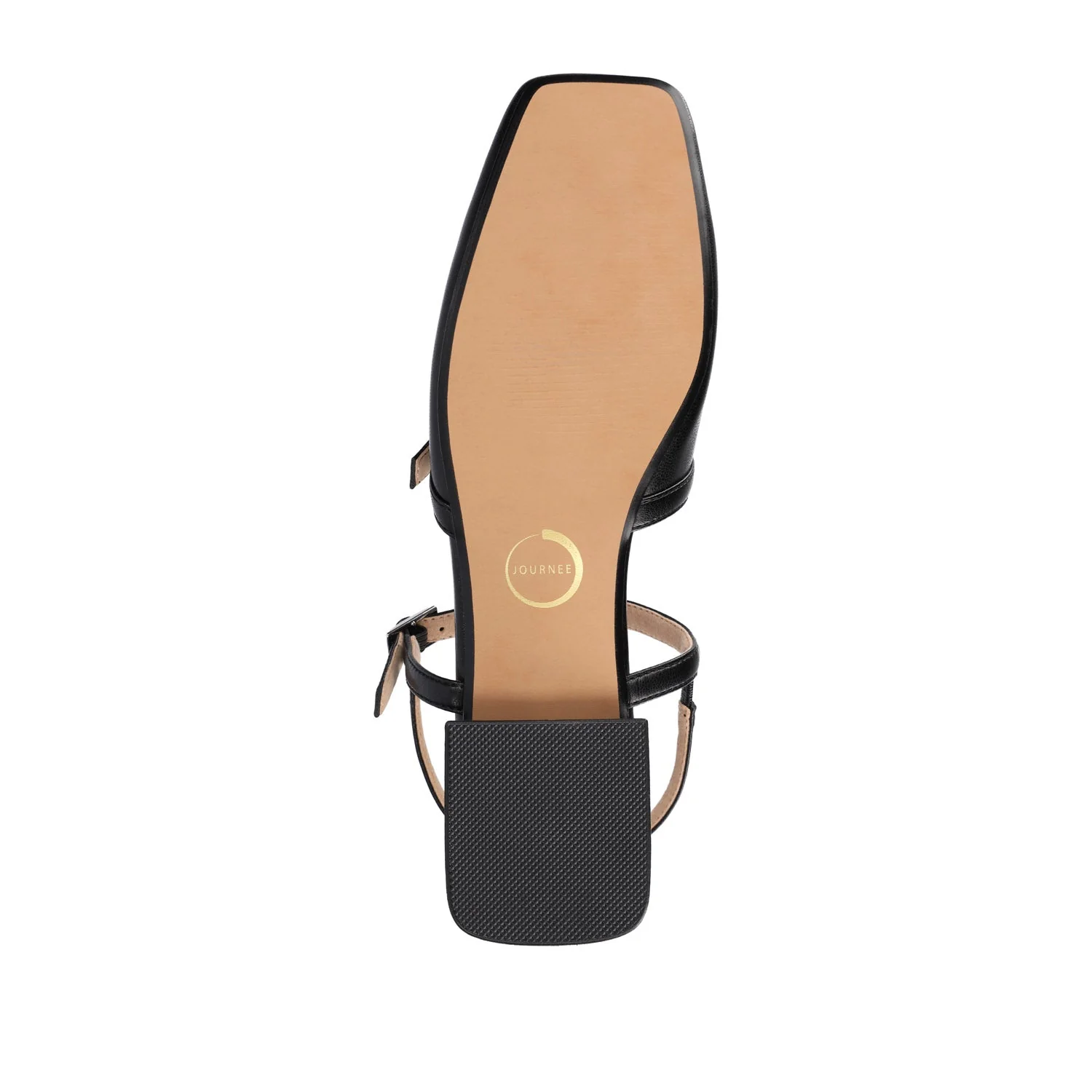GRETCHENN HEELED FLATS IN VEGAN LEATHER IN WIDE - Black PU - Image 8