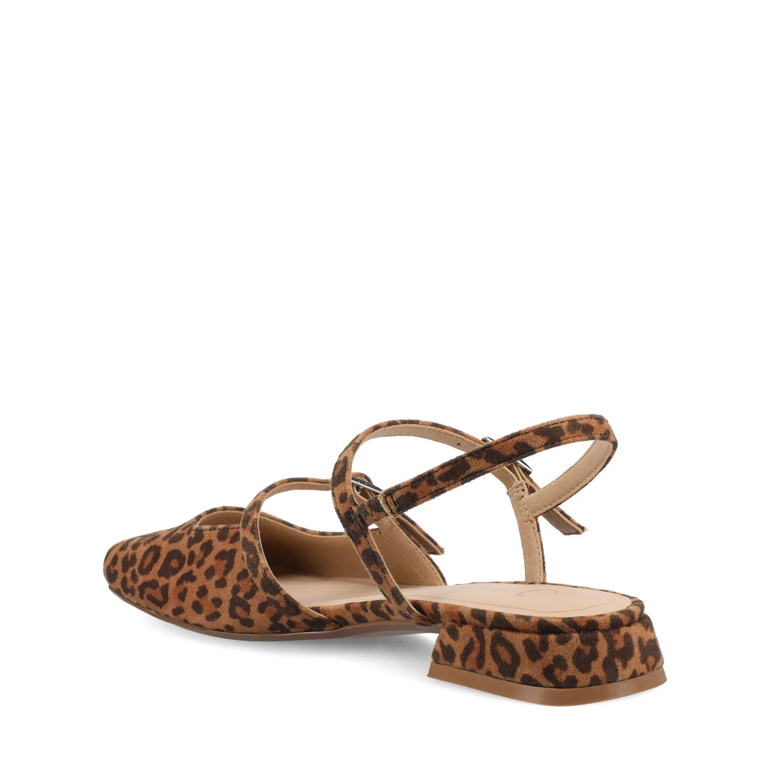 GRETCHENN HEELED FLATS IN VEGAN LEATHER IN WIDE - Leopard/Camel - Image 3