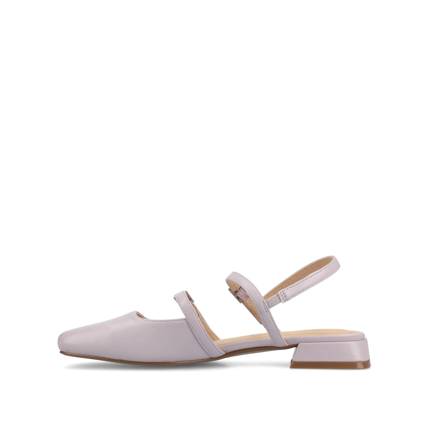 GRETCHENN HEELED FLATS IN VEGAN LEATHER IN WIDE - Lilac PU - Image 3