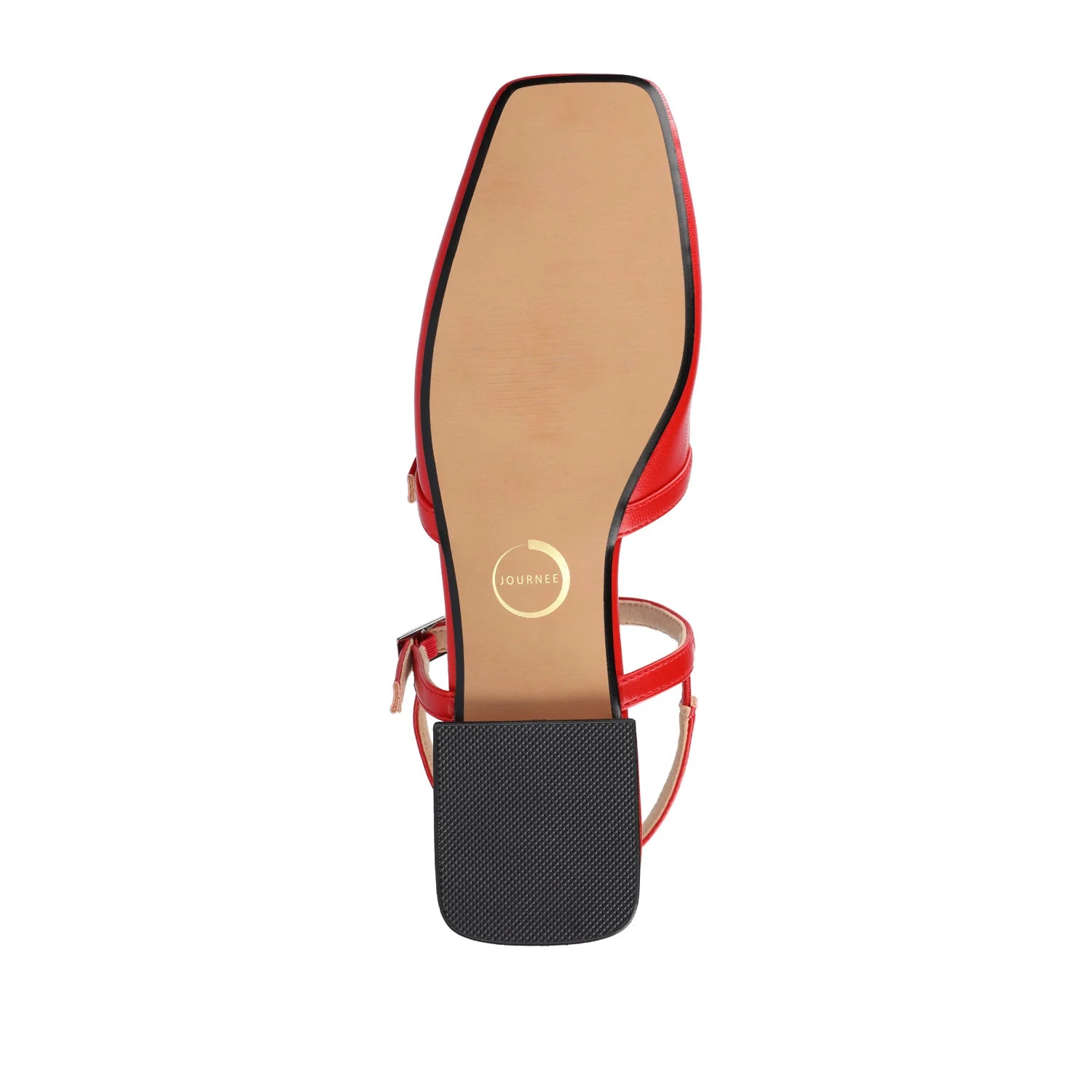 GRETCHENN HEELED FLATS IN VEGAN LEATHER IN WIDE - Red PU - Image 8