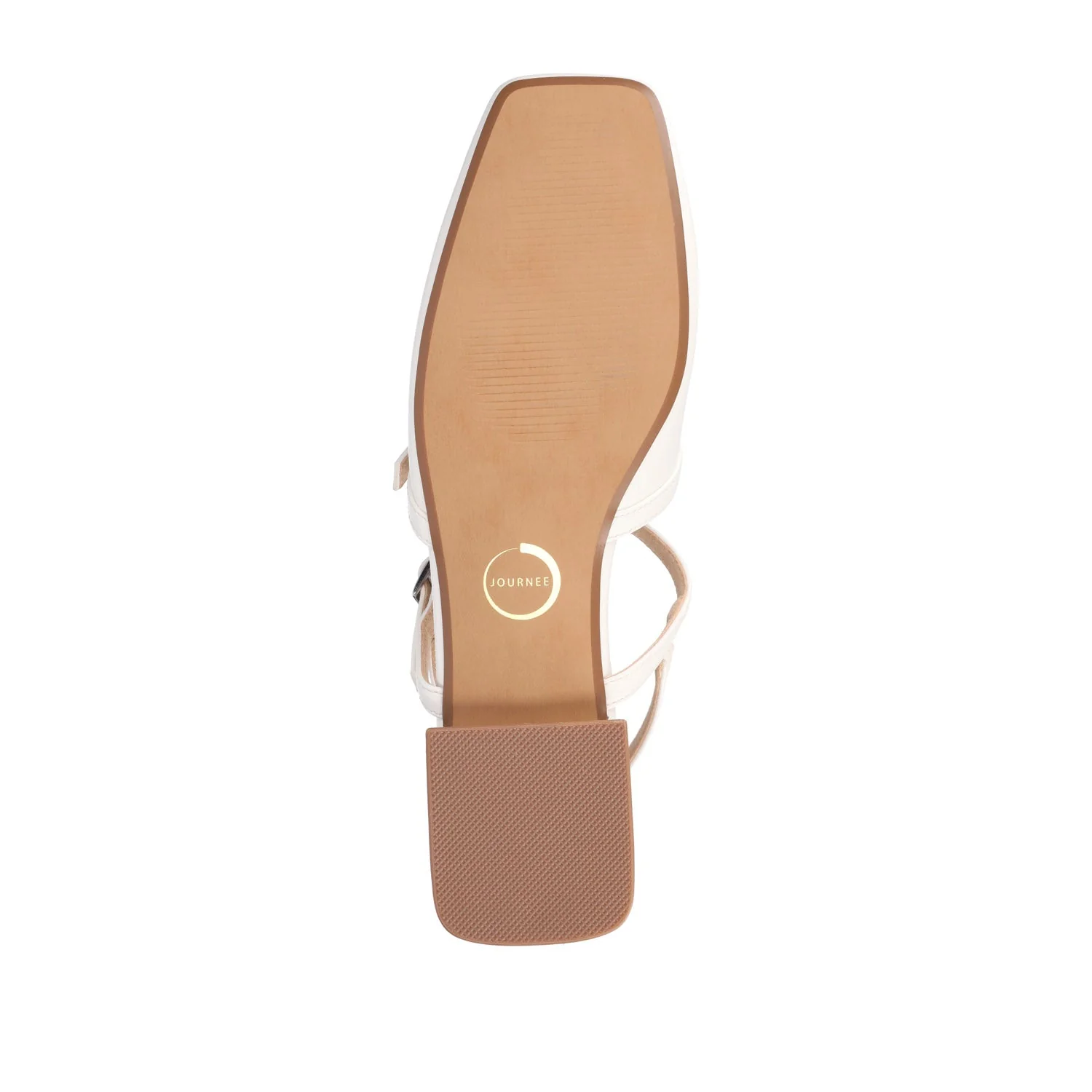 GRETCHENN HEELED FLATS IN VEGAN LEATHER IN WIDE - White PU - Image 9