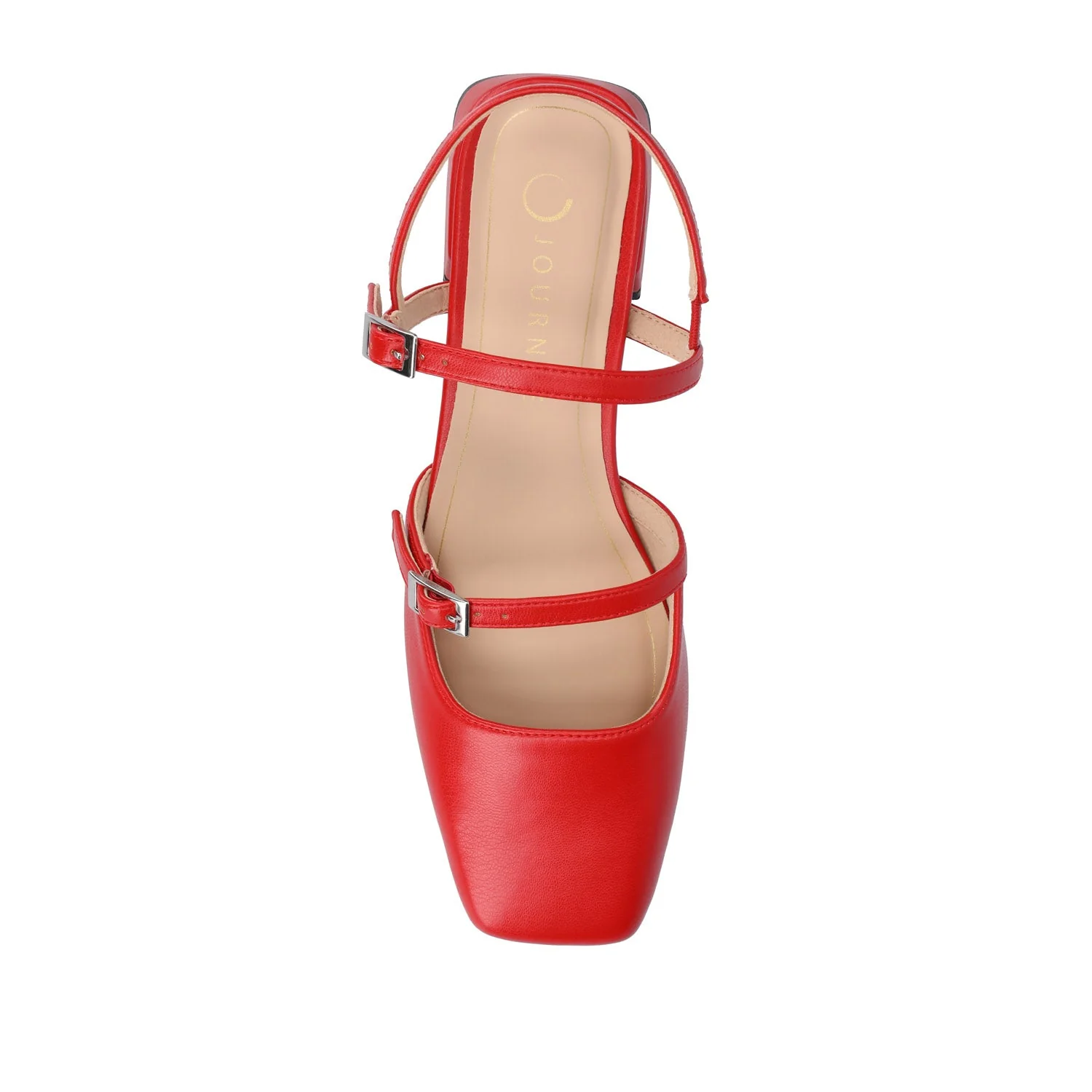 GRETCHENN HEELED FLATS IN VEGAN LEATHER - Red PU - Image 6