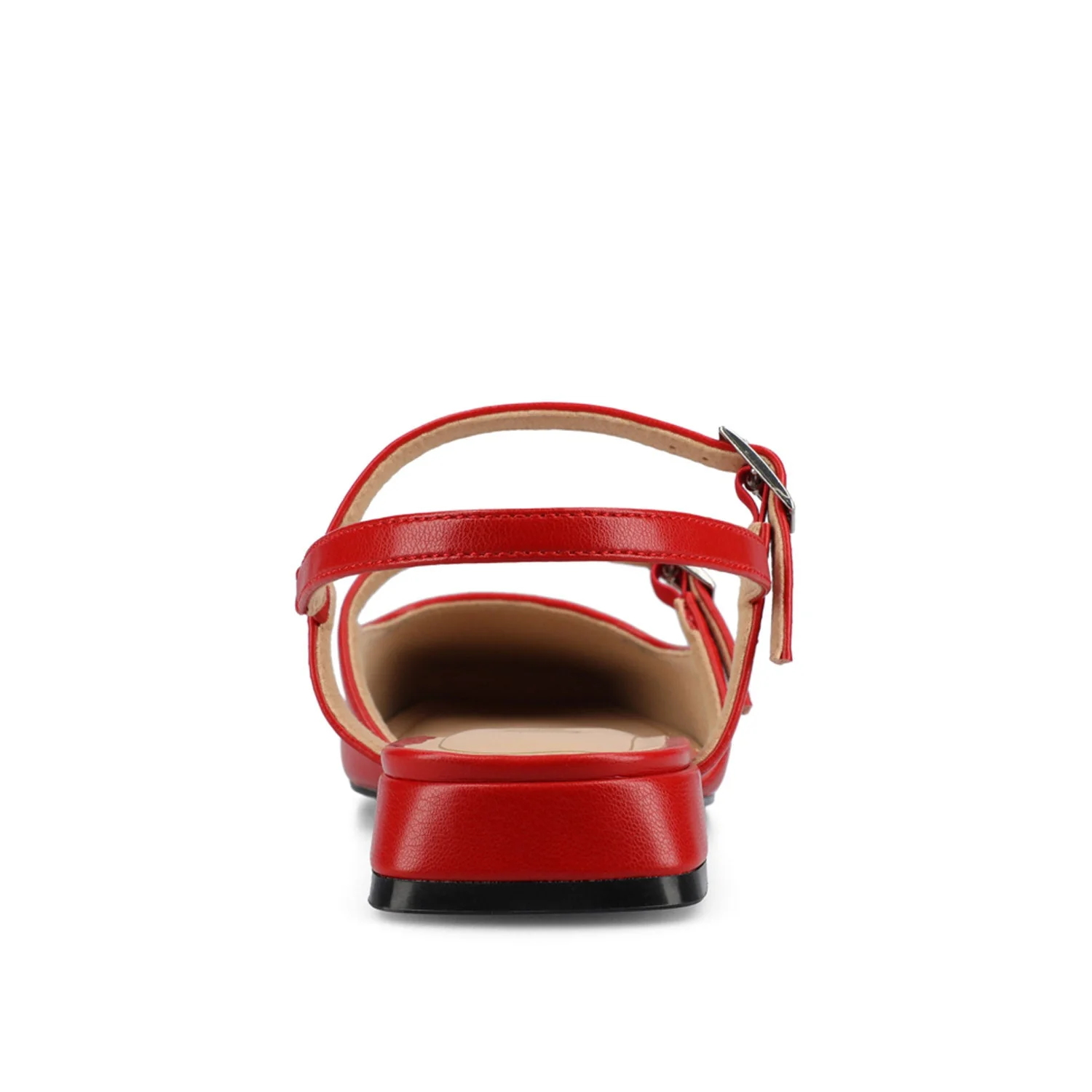 GRETCHENN HEELED FLATS IN VEGAN LEATHER - Red PU - Image 7