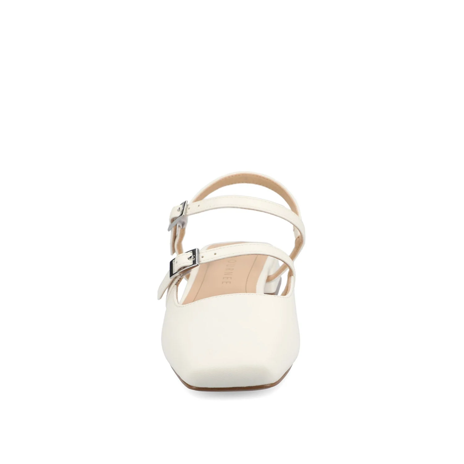 GRETCHENN HEELED FLATS IN VEGAN LEATHER - White PU - Image 5