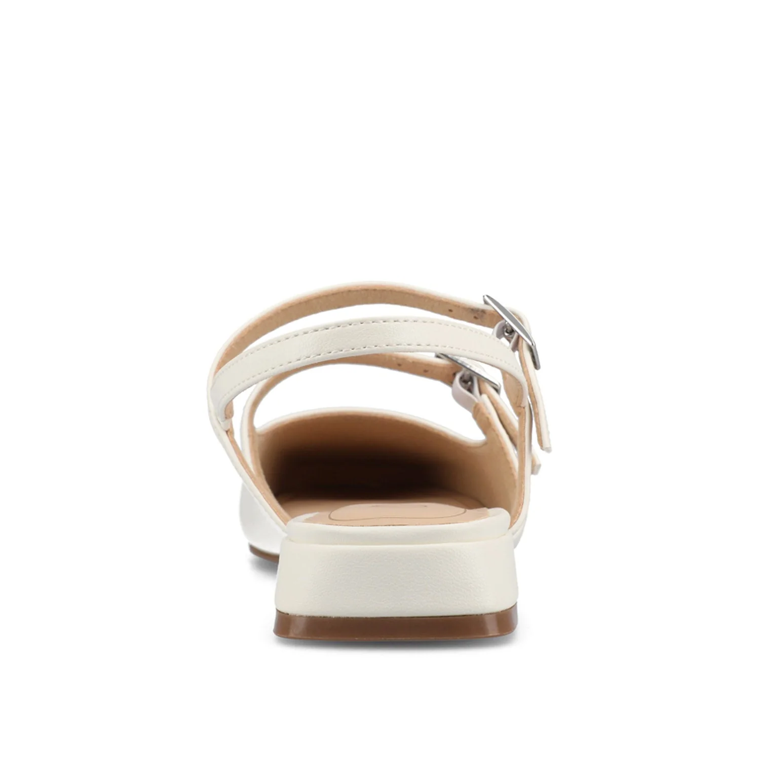 GRETCHENN HEELED FLATS IN VEGAN LEATHER - White PU - Image 7