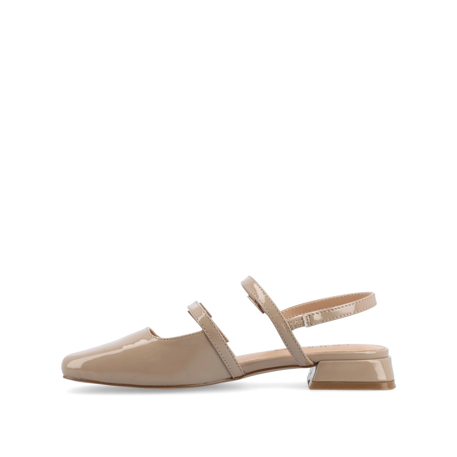 GRETCHENN HEELED FLATS IN PATENT - Taupe - Image 3