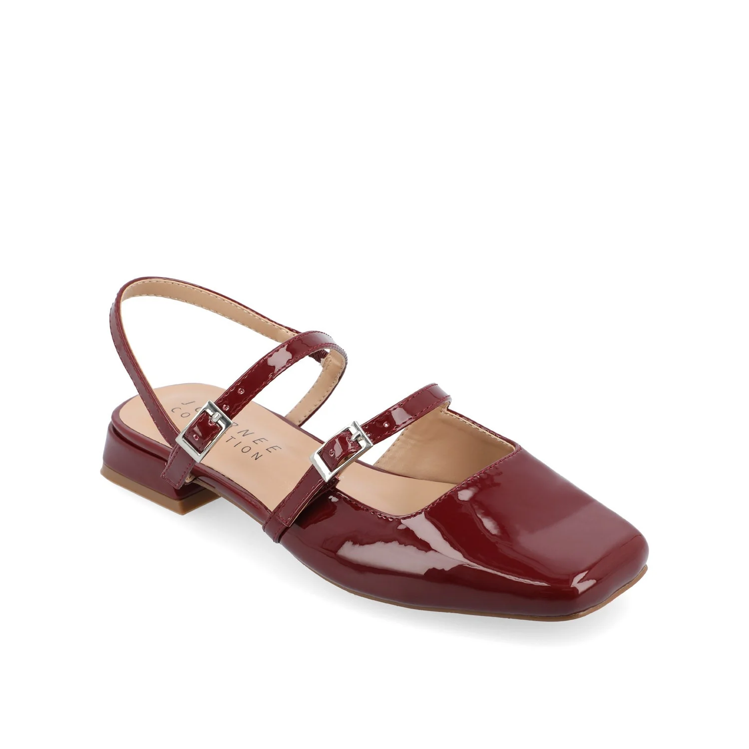 GRETCHENN HEELED FLATS IN PATENT - Wine - Image 3