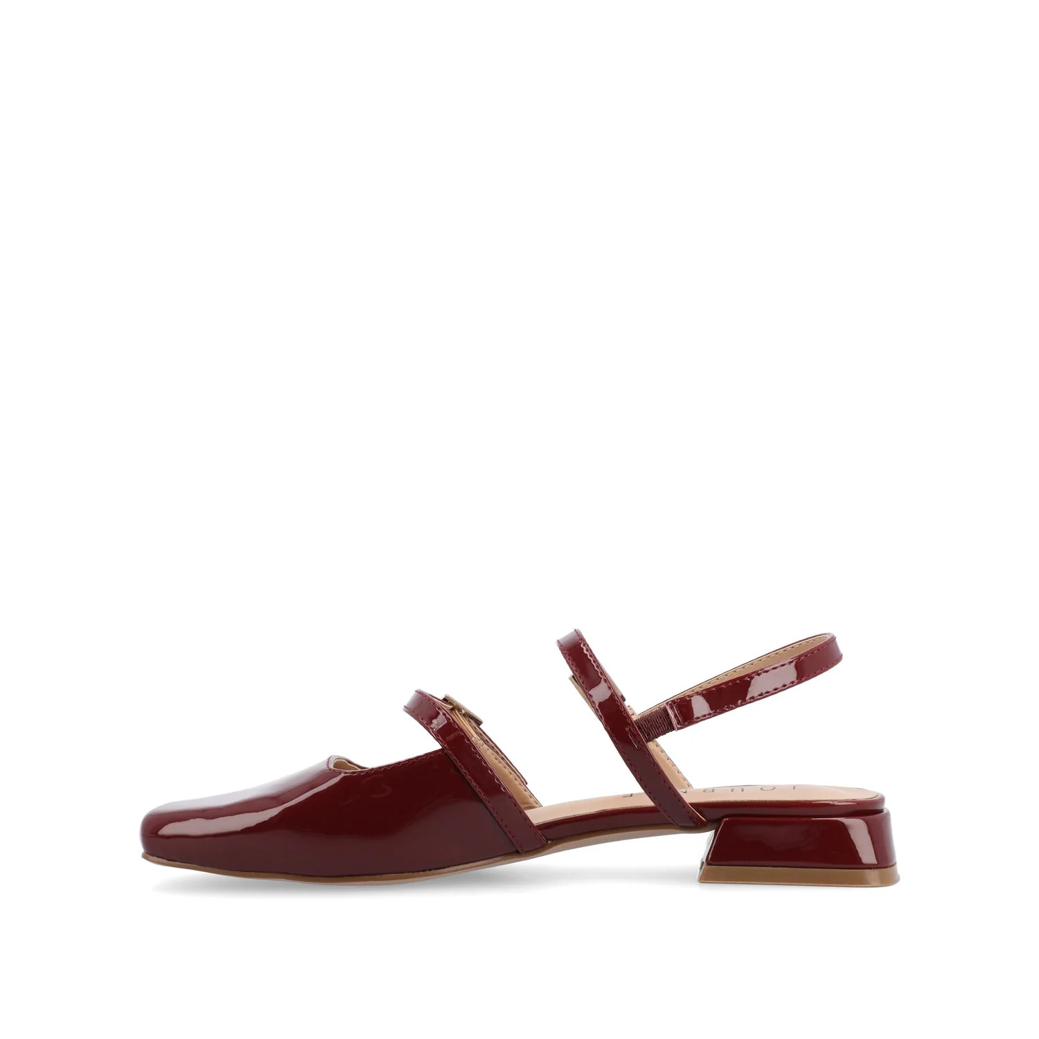 GRETCHENN HEELED FLATS IN PATENT - Wine - Image 4