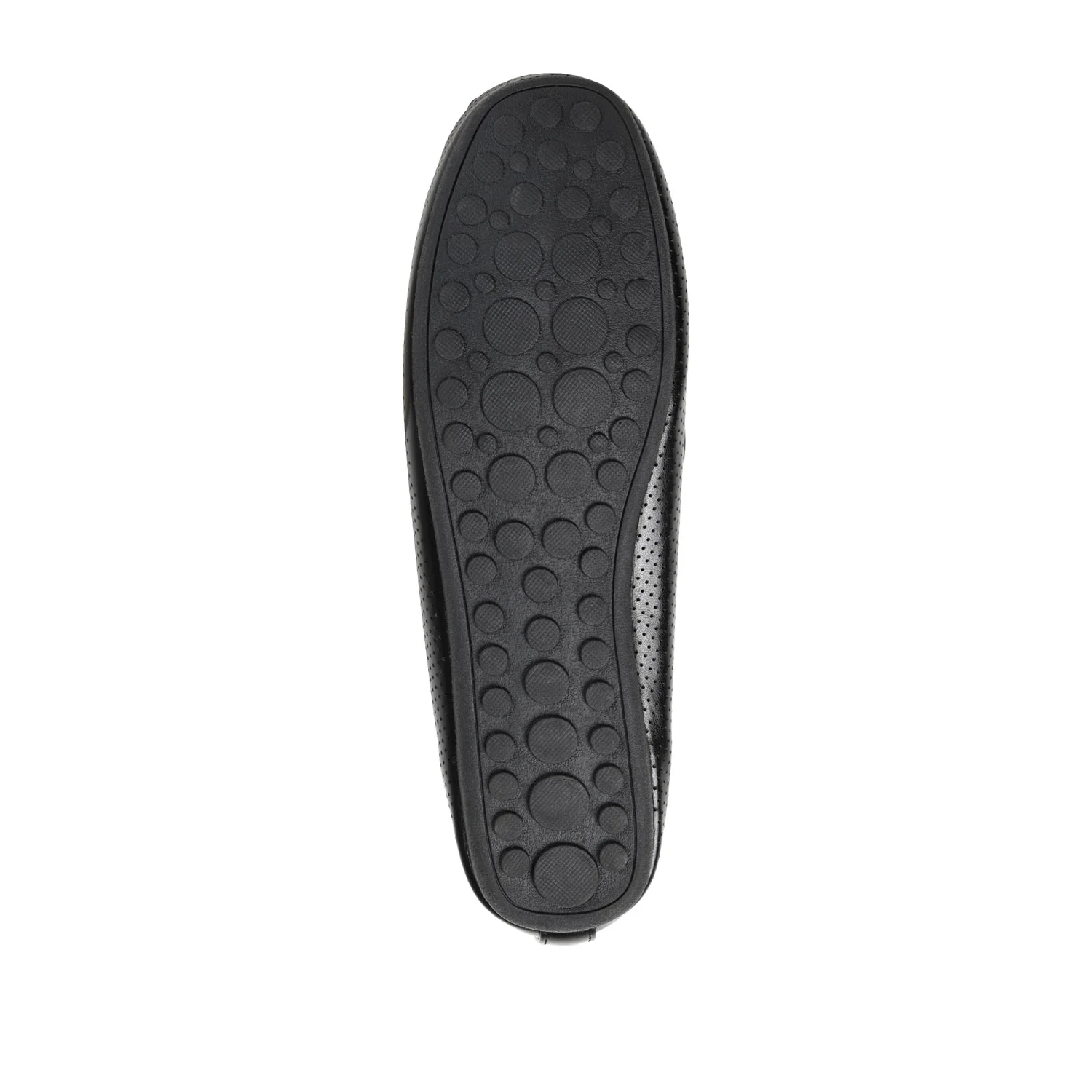 HALSEY MOC TOE LOAFER FLATS IN FAUX SUEDE - Black - Image 7