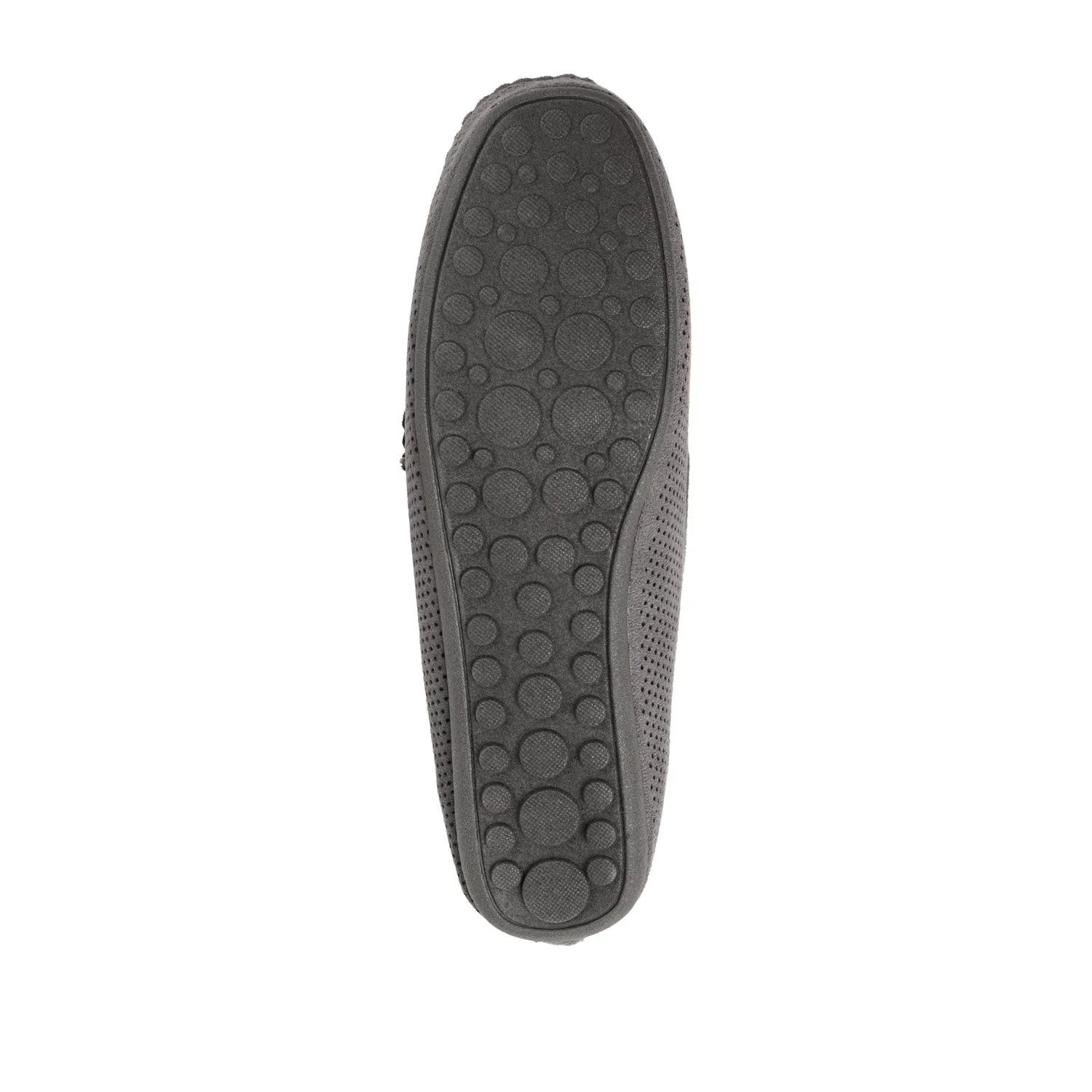 HALSEY MOC TOE LOAFER FLATS IN FAUX SUEDE - Grey - Image 8