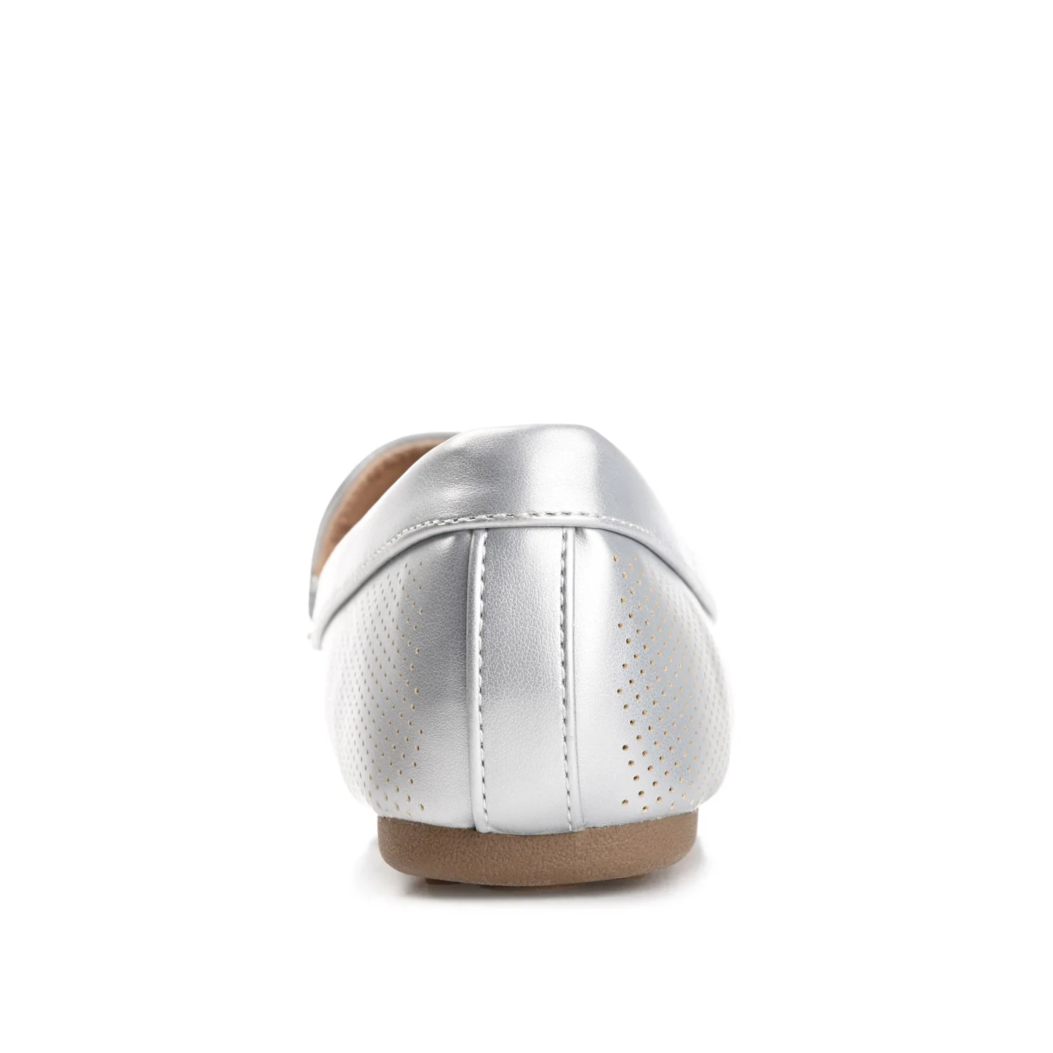 HALSEY MOC TOE LOAFER FLATS IN FAUX SUEDE - Silver - Image 7