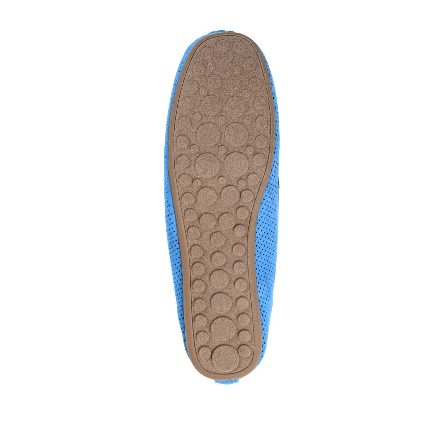 HALSEY MOC TOE LOAFER FLATS IN WIDE - Blue - Image 8