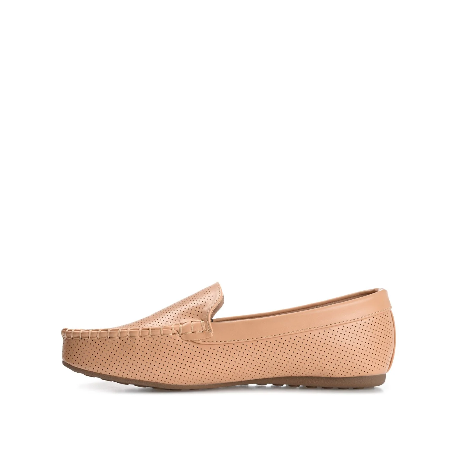 HALSEY MOC TOE LOAFER FLATS IN WIDE - Cognac - Image 3
