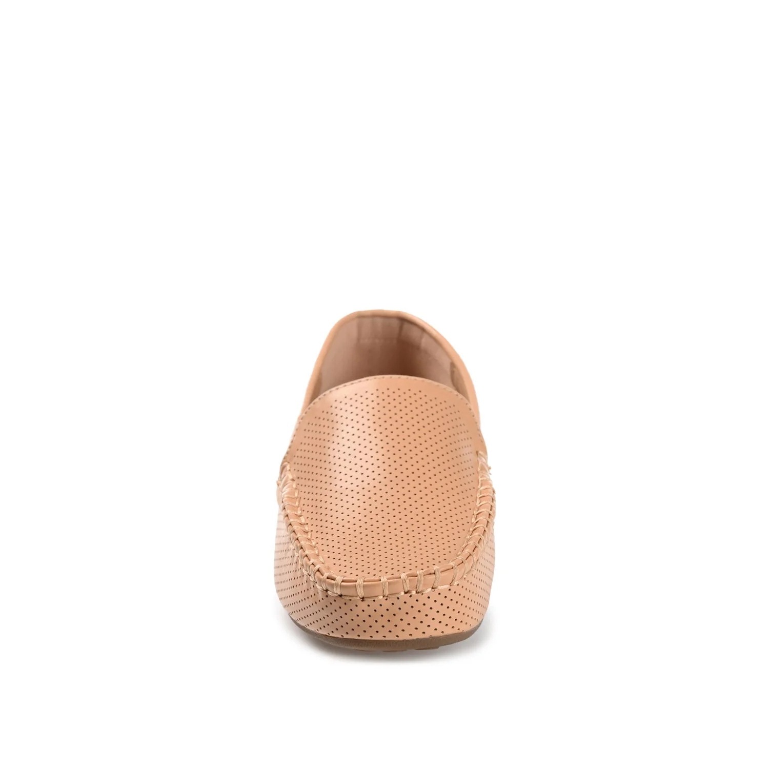 HALSEY MOC TOE LOAFER FLATS IN WIDE - Cognac - Image 5