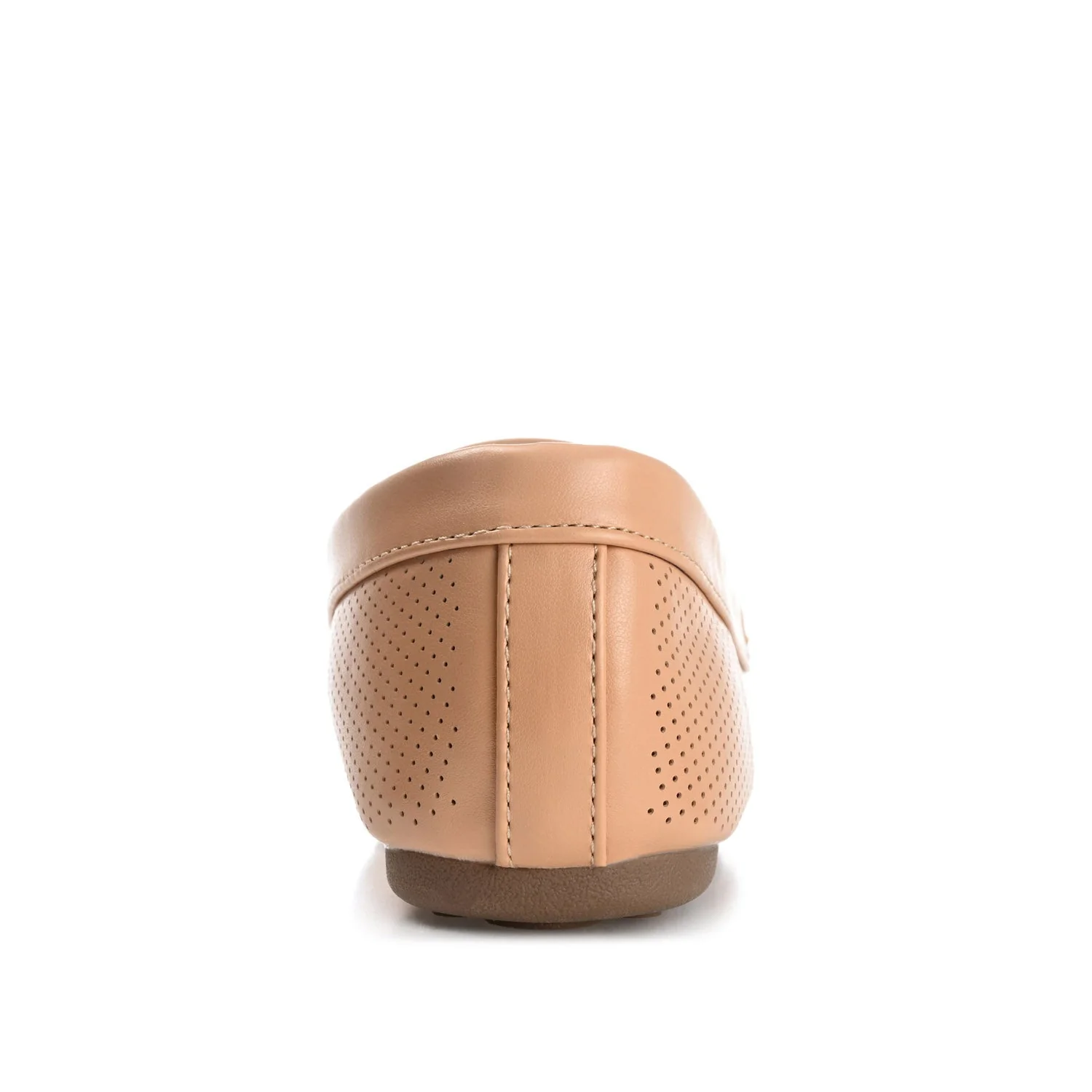 HALSEY MOC TOE LOAFER FLATS IN WIDE - Cognac - Image 7