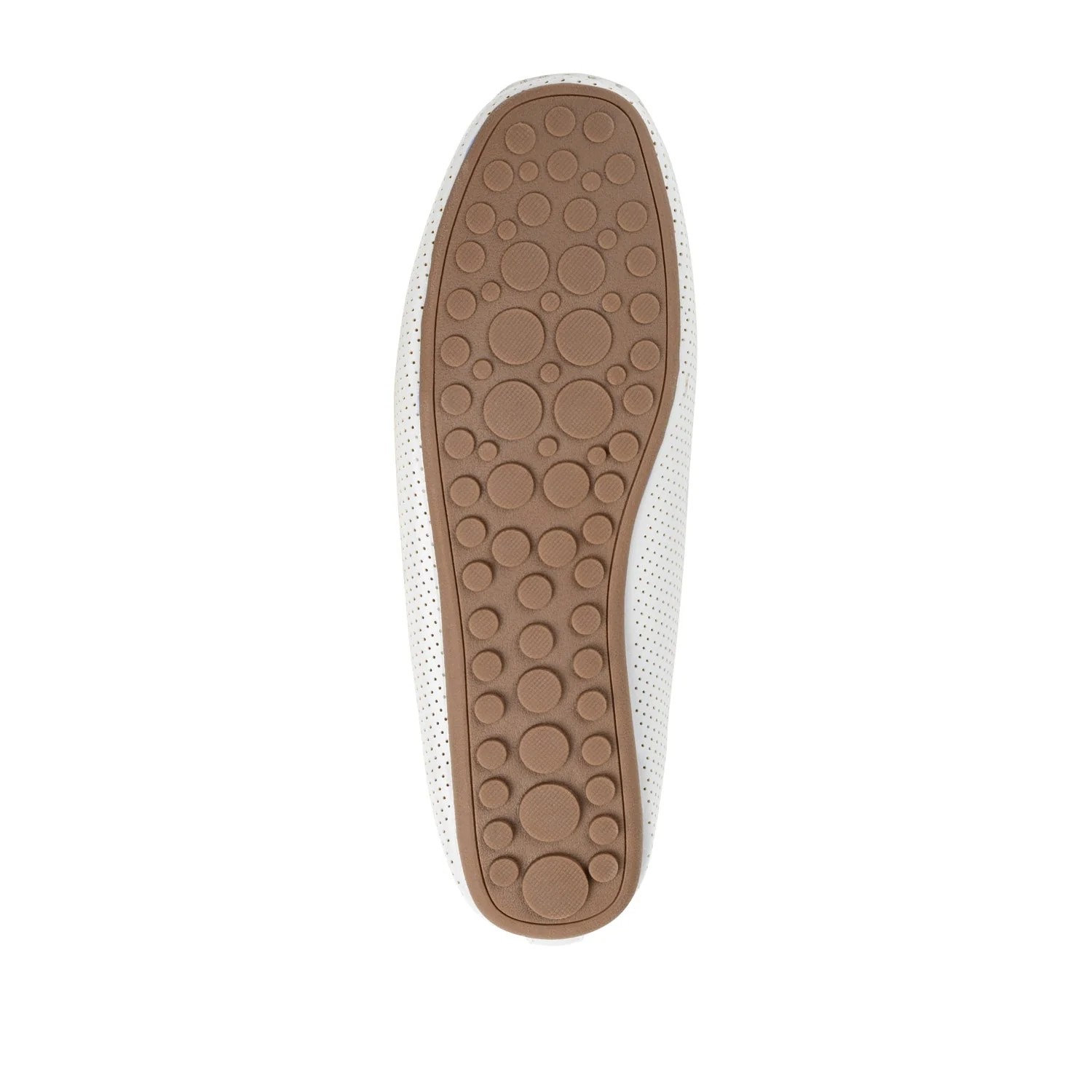 HALSEY MOC TOE LOAFER FLATS IN WIDE - Light Grey - Image 8
