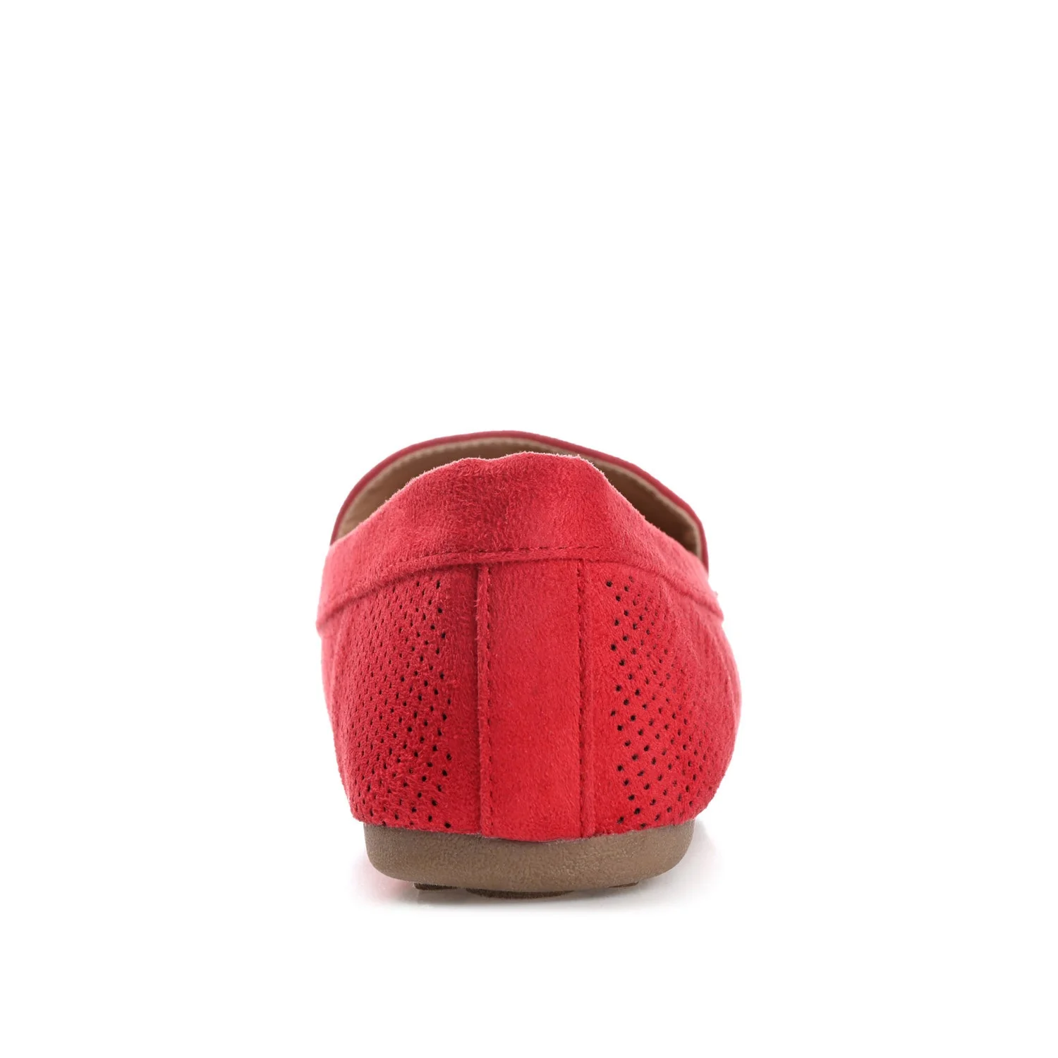 HALSEY MOC TOE LOAFER FLATS IN WIDE - Red - Image 7