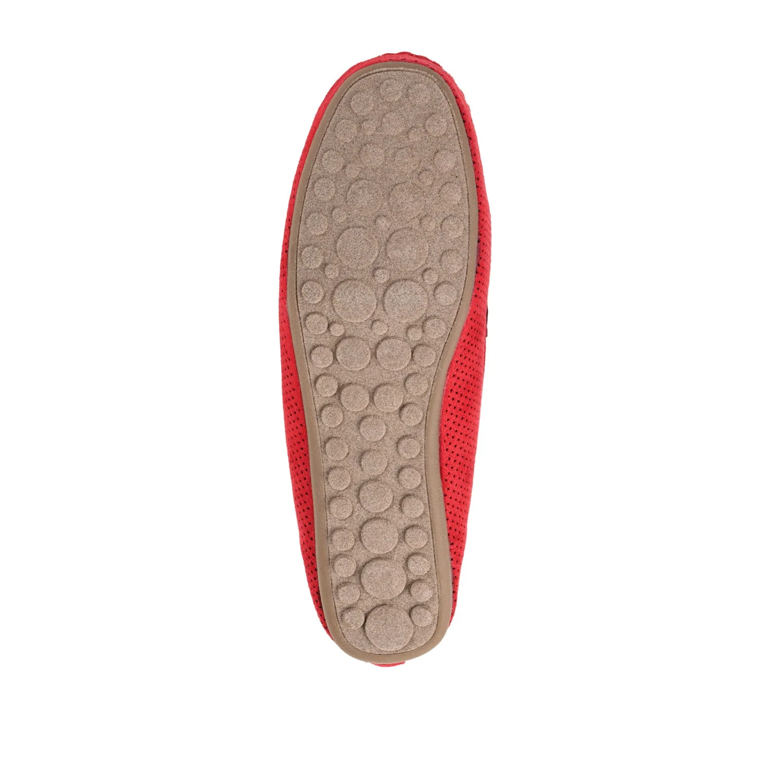 HALSEY MOC TOE LOAFER FLATS IN WIDE - Red - Image 8