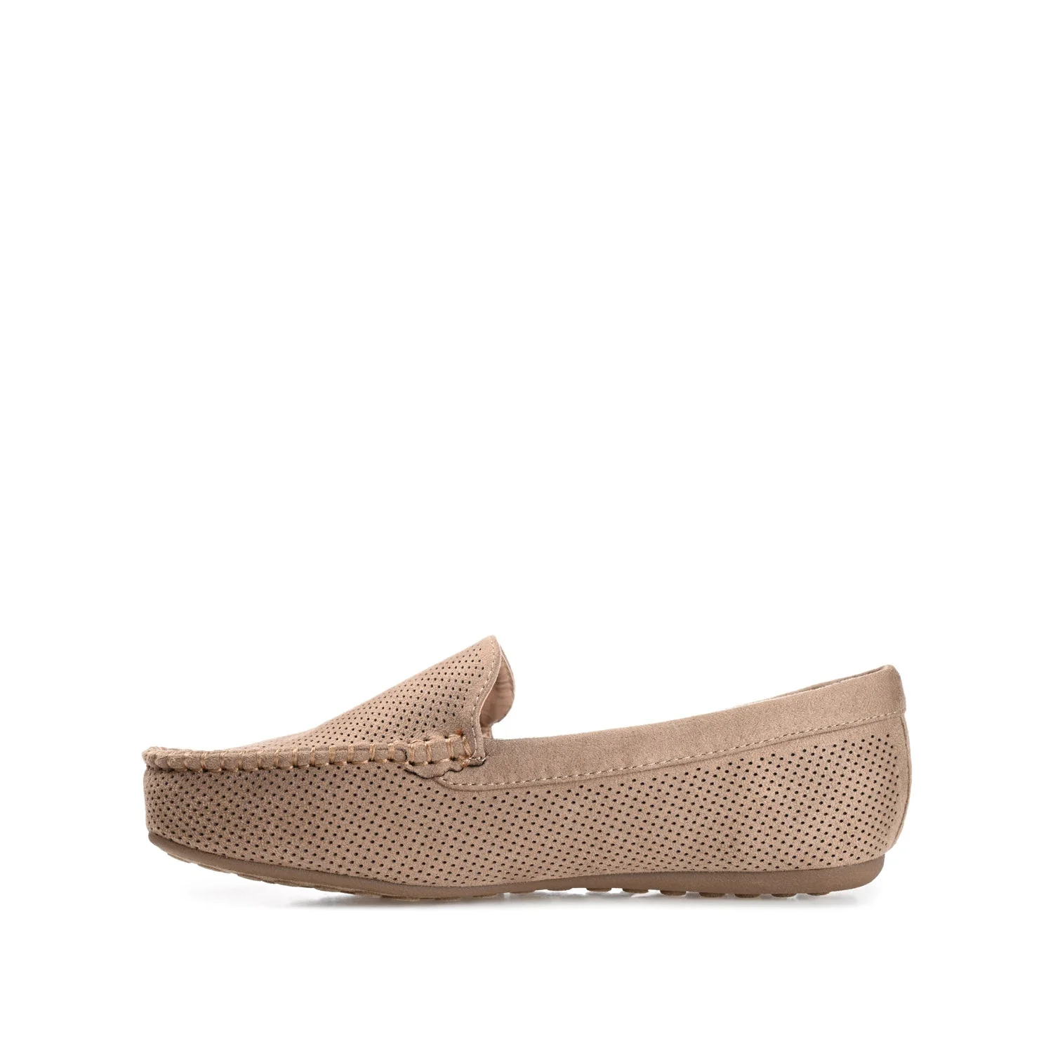 HALSEY MOC TOE LOAFER FLATS IN WIDE - Taupe - Image 3