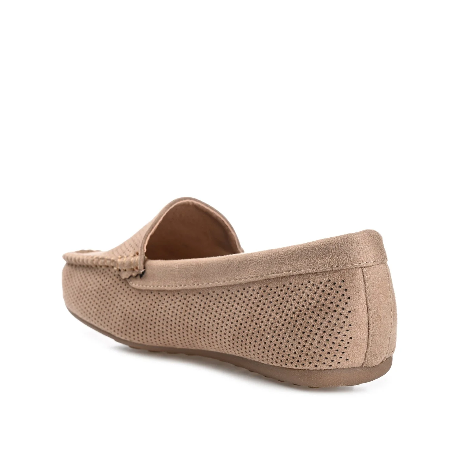 HALSEY MOC TOE LOAFER FLATS IN WIDE - Taupe - Image 4