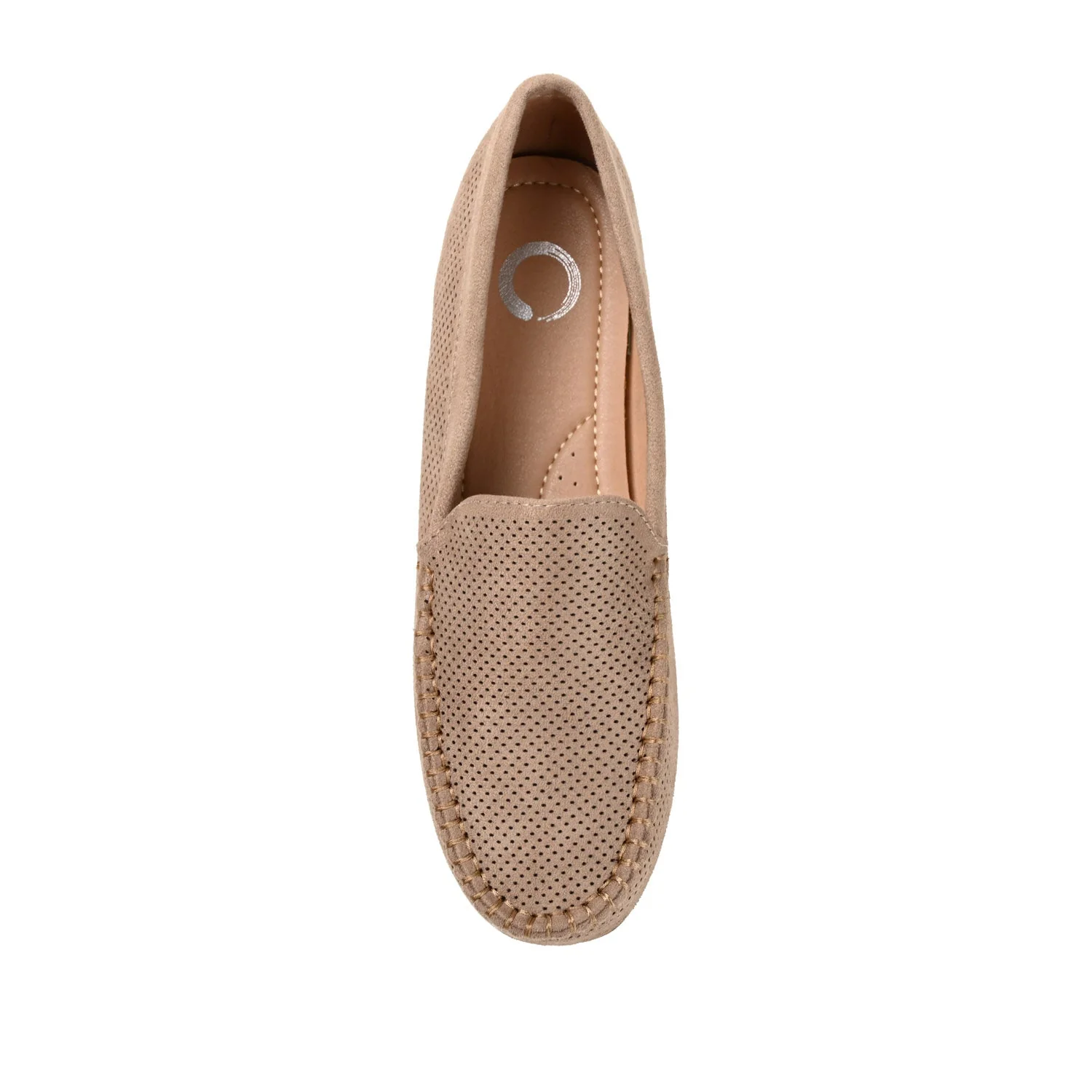 HALSEY MOC TOE LOAFER FLATS IN WIDE - Taupe - Image 6