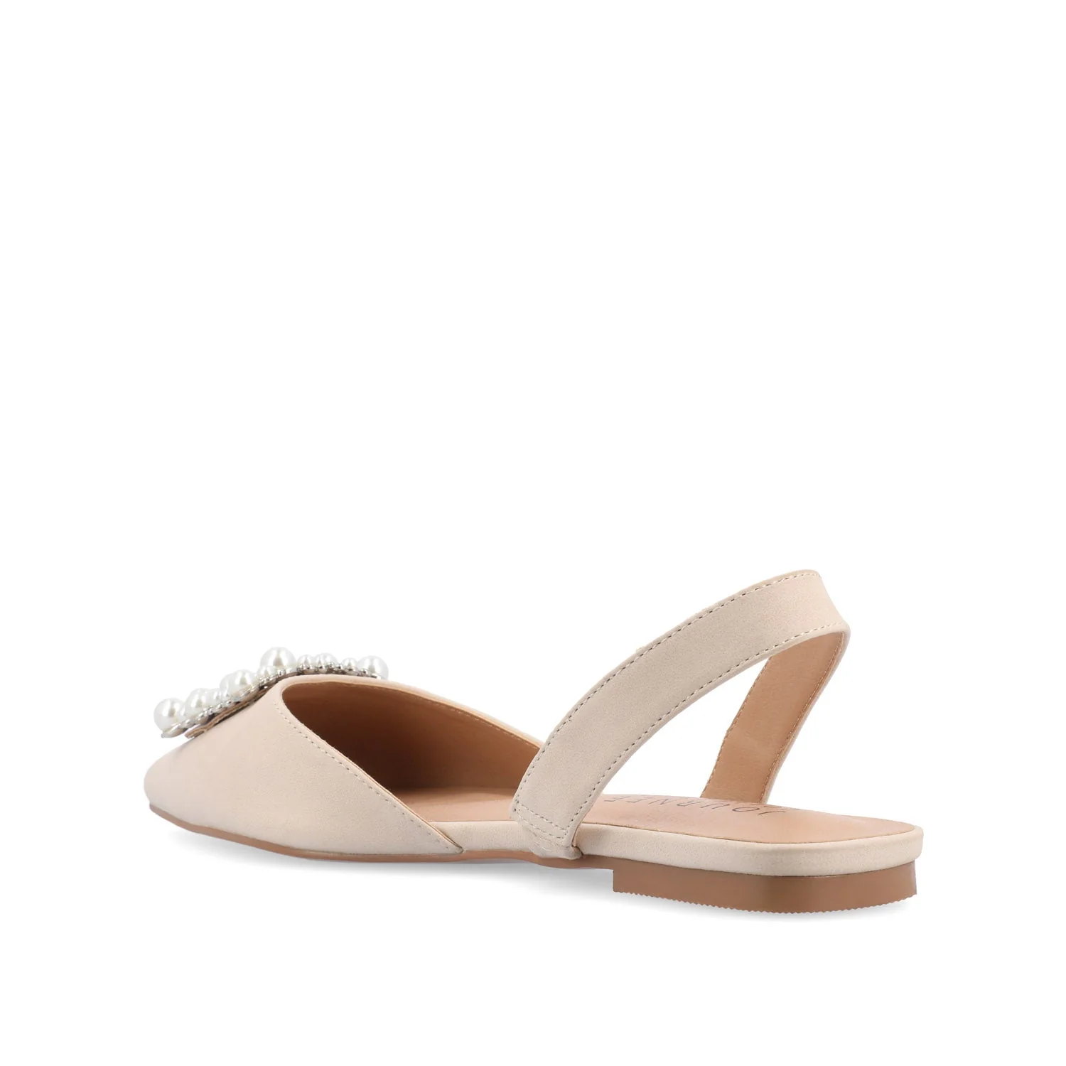 HANNAE SLINGBACK FLATS IN WIDE - Beige - Image 4
