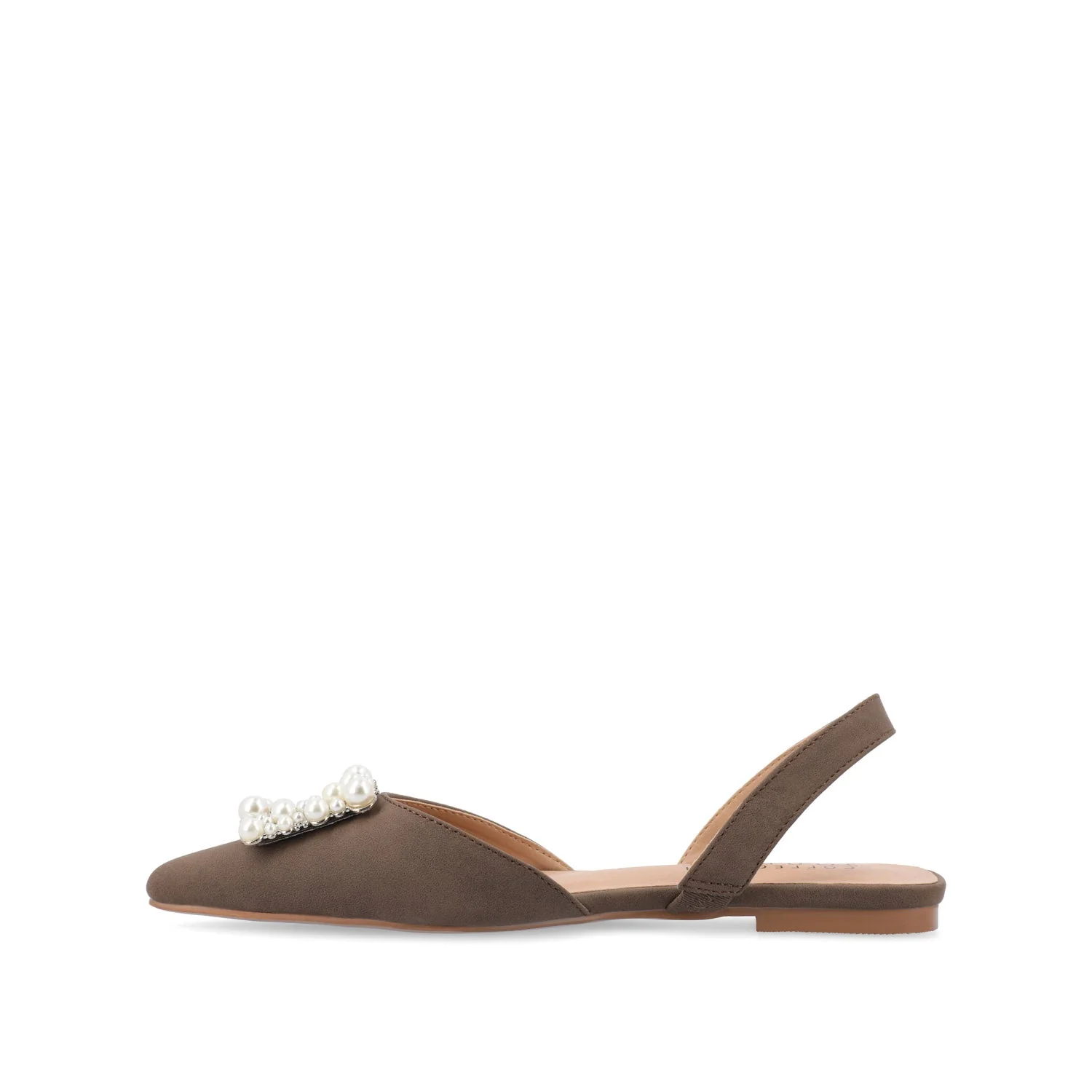 HANNAE SLINGBACK FLATS IN WIDE - Brown - Image 3