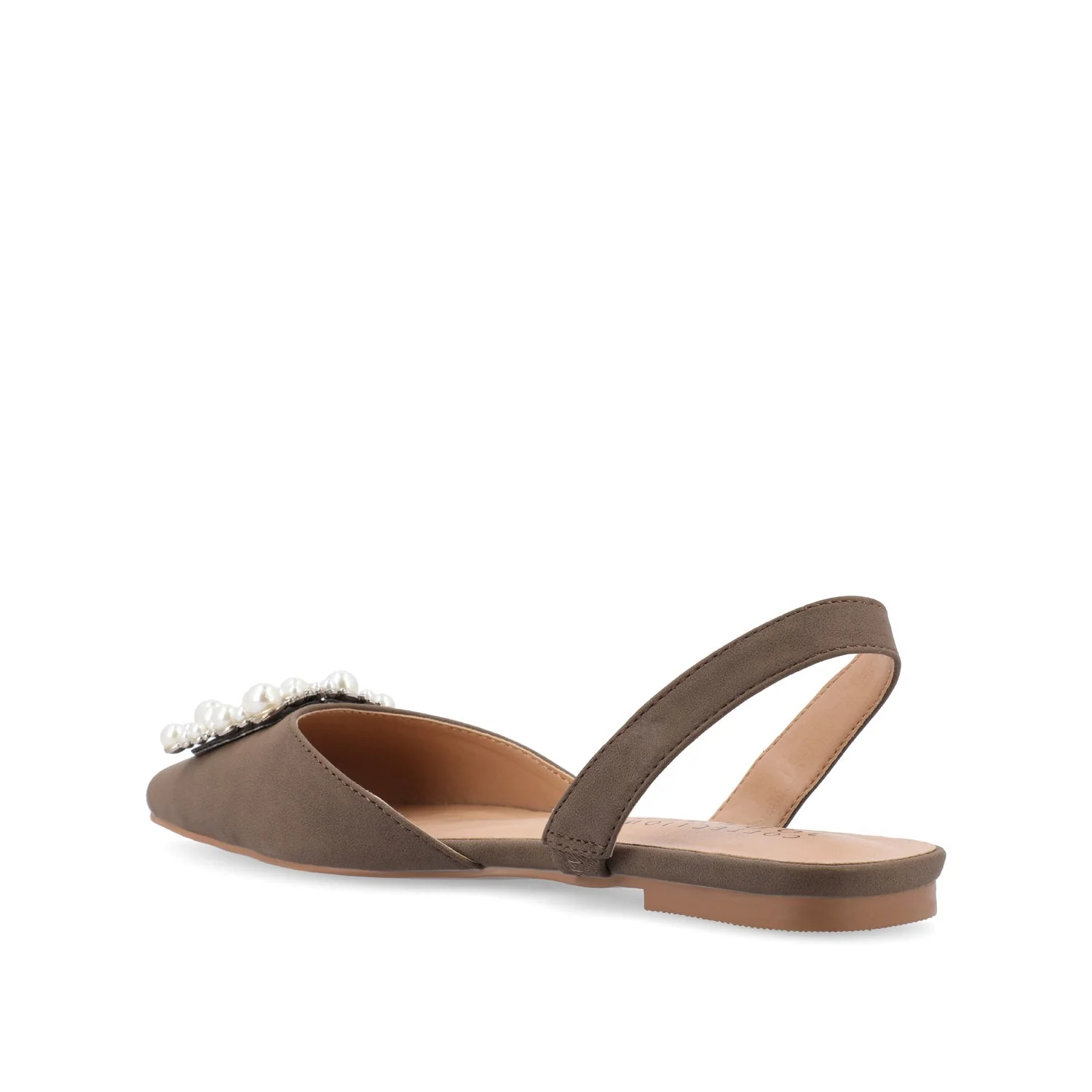 HANNAE SLINGBACK FLATS IN WIDE - Brown - Image 4