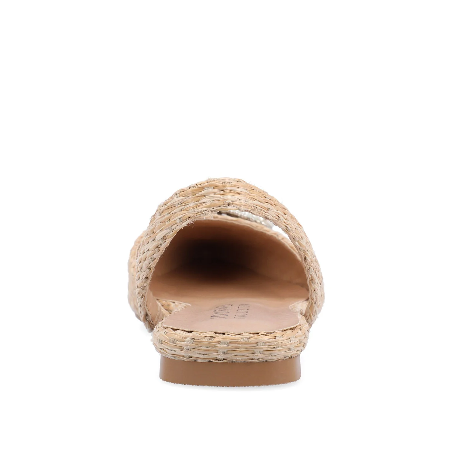 HANNAE SLINGBACK FLATS IN WIDE - Natural Faux Raffia - Image 7