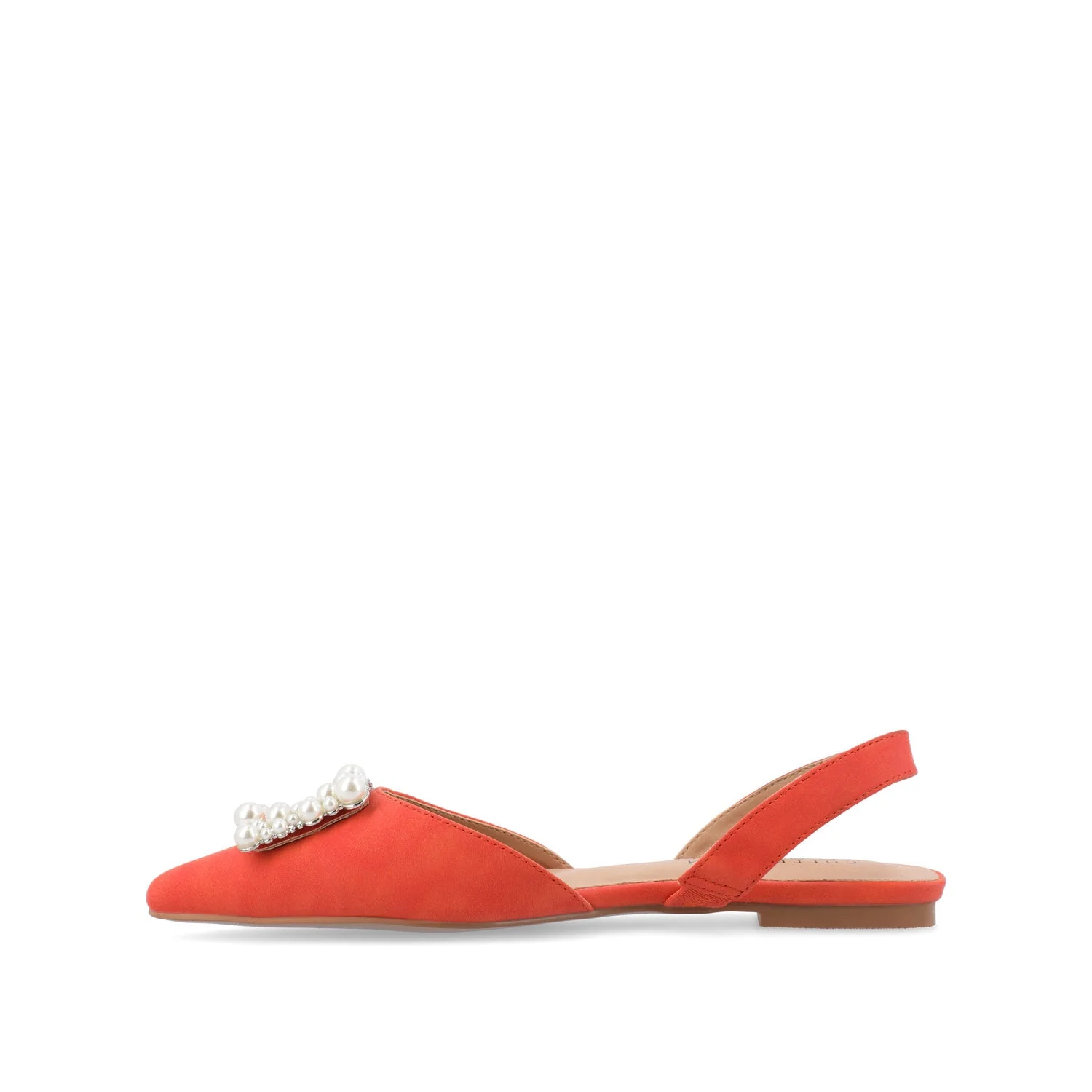 HANNAE SLINGBACK FLATS IN WIDE - Orange - Image 3