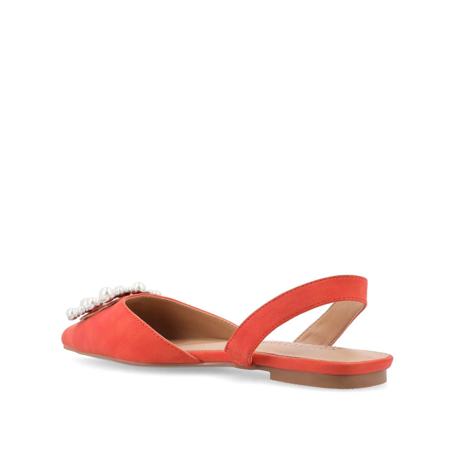 HANNAE SLINGBACK FLATS IN WIDE - Orange - Image 4