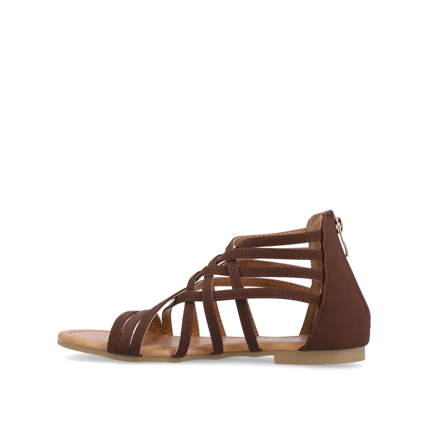 HANNI GLADIATOR SANDALS IN VEGAN LEATHER - Brown PU - Image 3