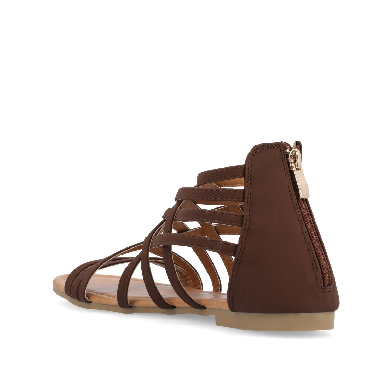 HANNI GLADIATOR SANDALS IN WIDE - Brown PU - Image 4