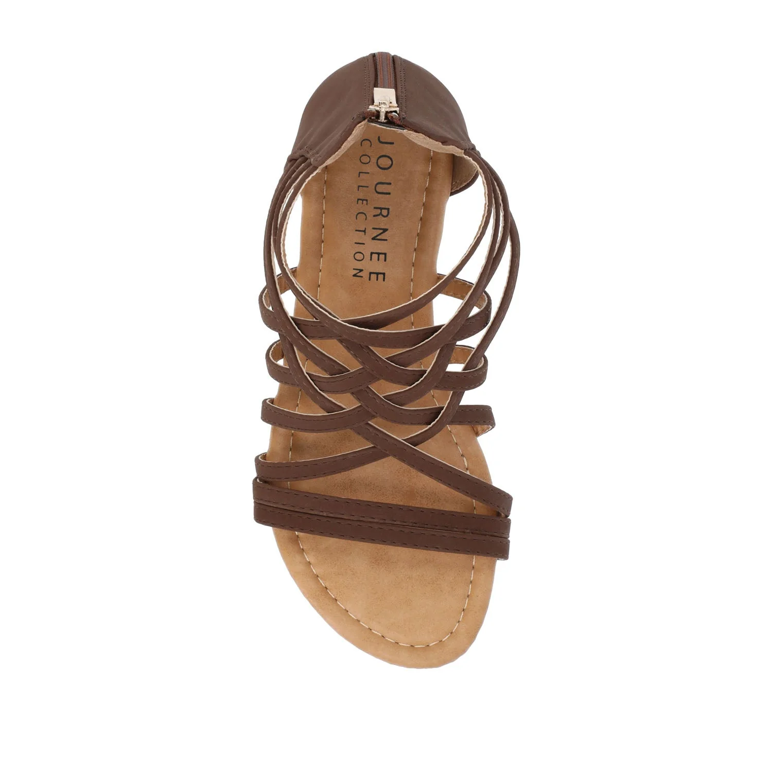 HANNI GLADIATOR SANDALS IN WIDE - Brown PU - Image 6
