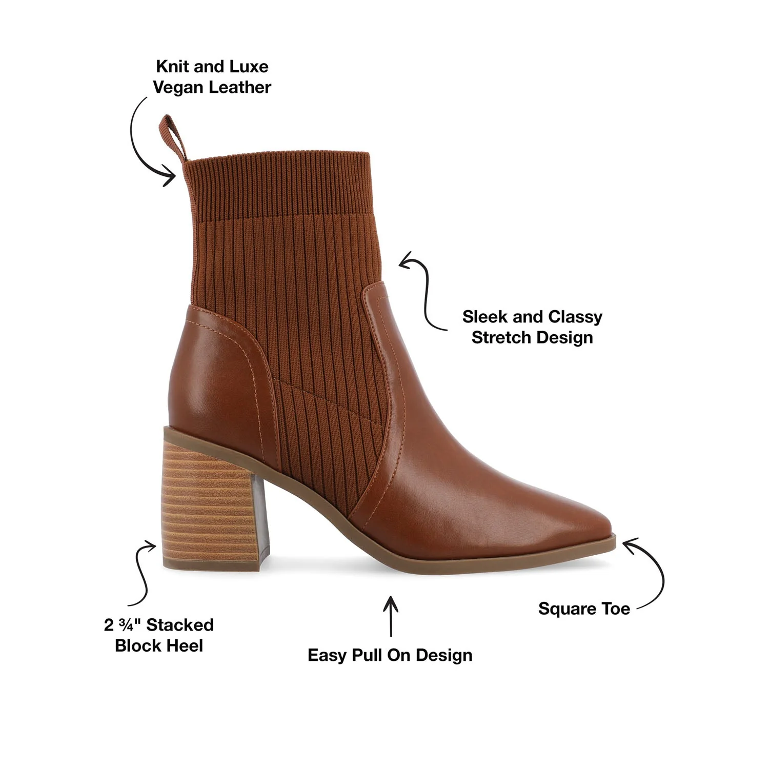 HARLOWE CHELSEA BOOTIES IN WIDE - Brown - Image 9