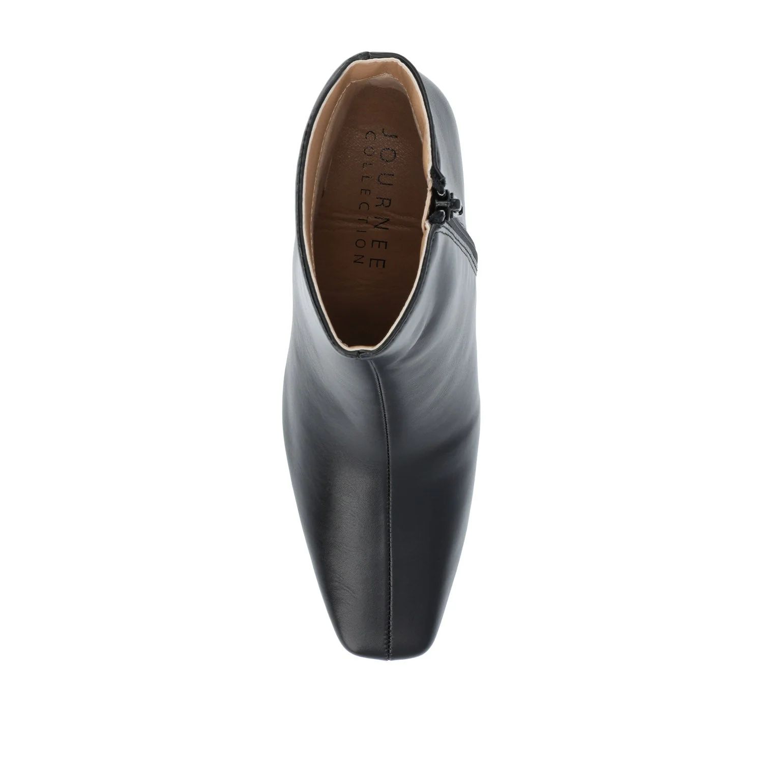 HAYLINN SQUARE TOE BOOTIES IN VEGAN LEATHER - Black - Image 6