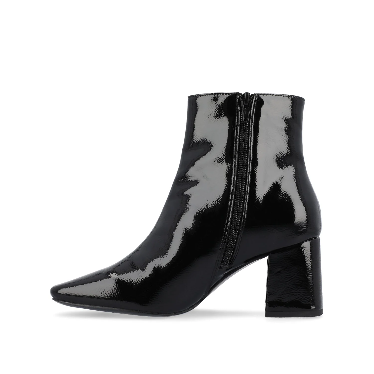 HAYLINN SQUARE TOE BOOTIES - Black Patent - Image 4