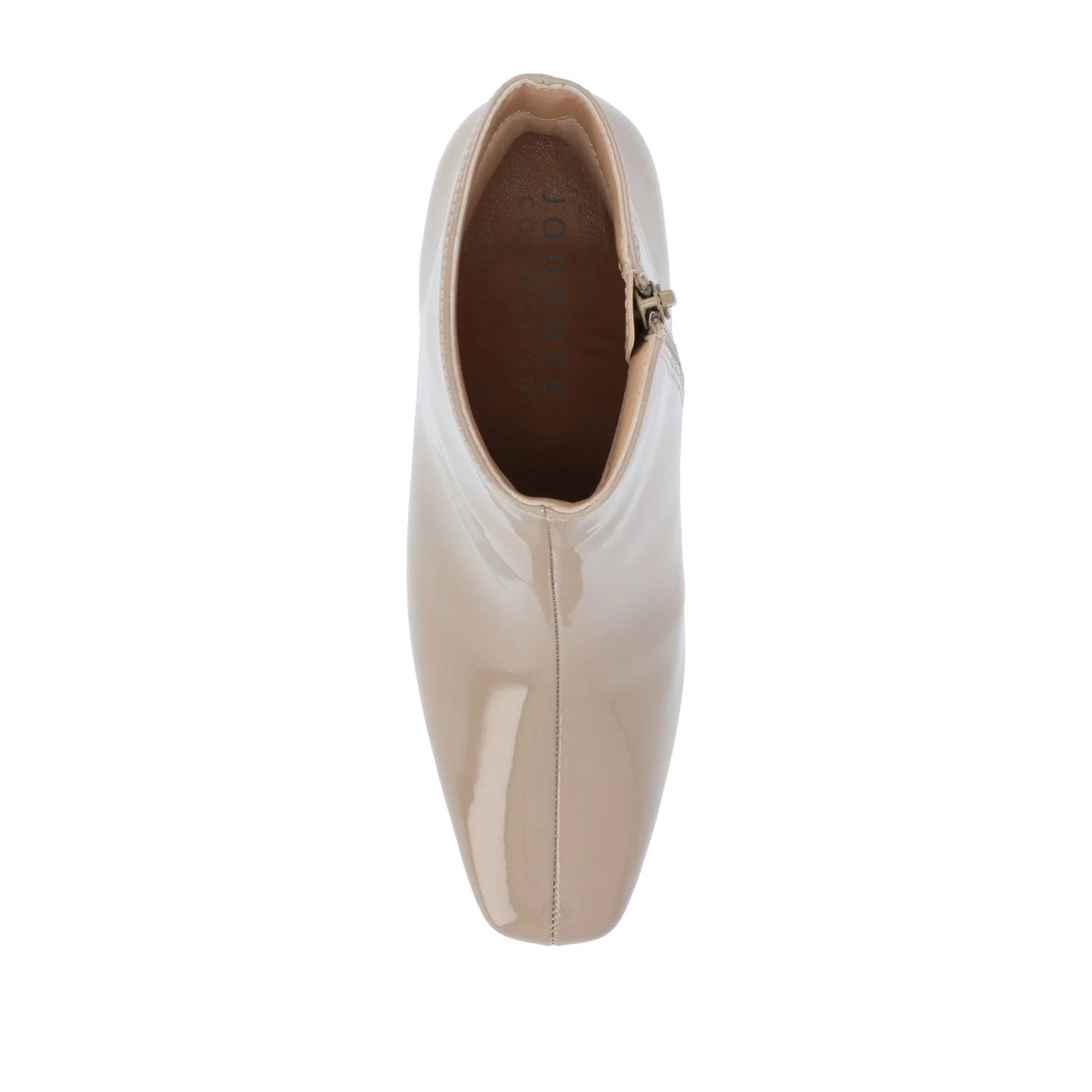 HAYLINN SQUARE TOE BOOTIES - Nude Patent - Image 7