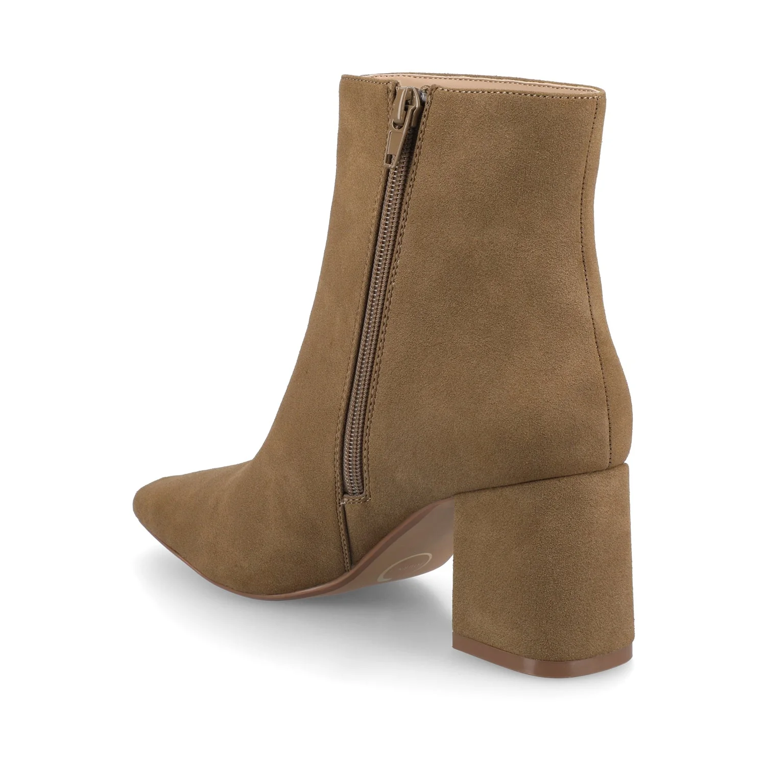 HAYLINN SQUARE TOE BOOTIES - Taupe Suede - Image 3