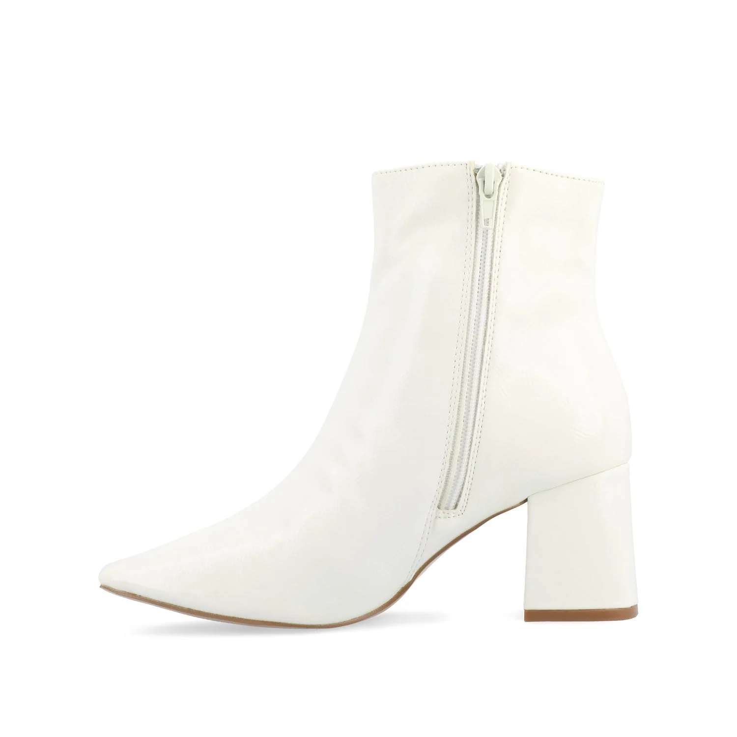 HAYLINN SQUARE TOE BOOTIES - White Patent - Image 5